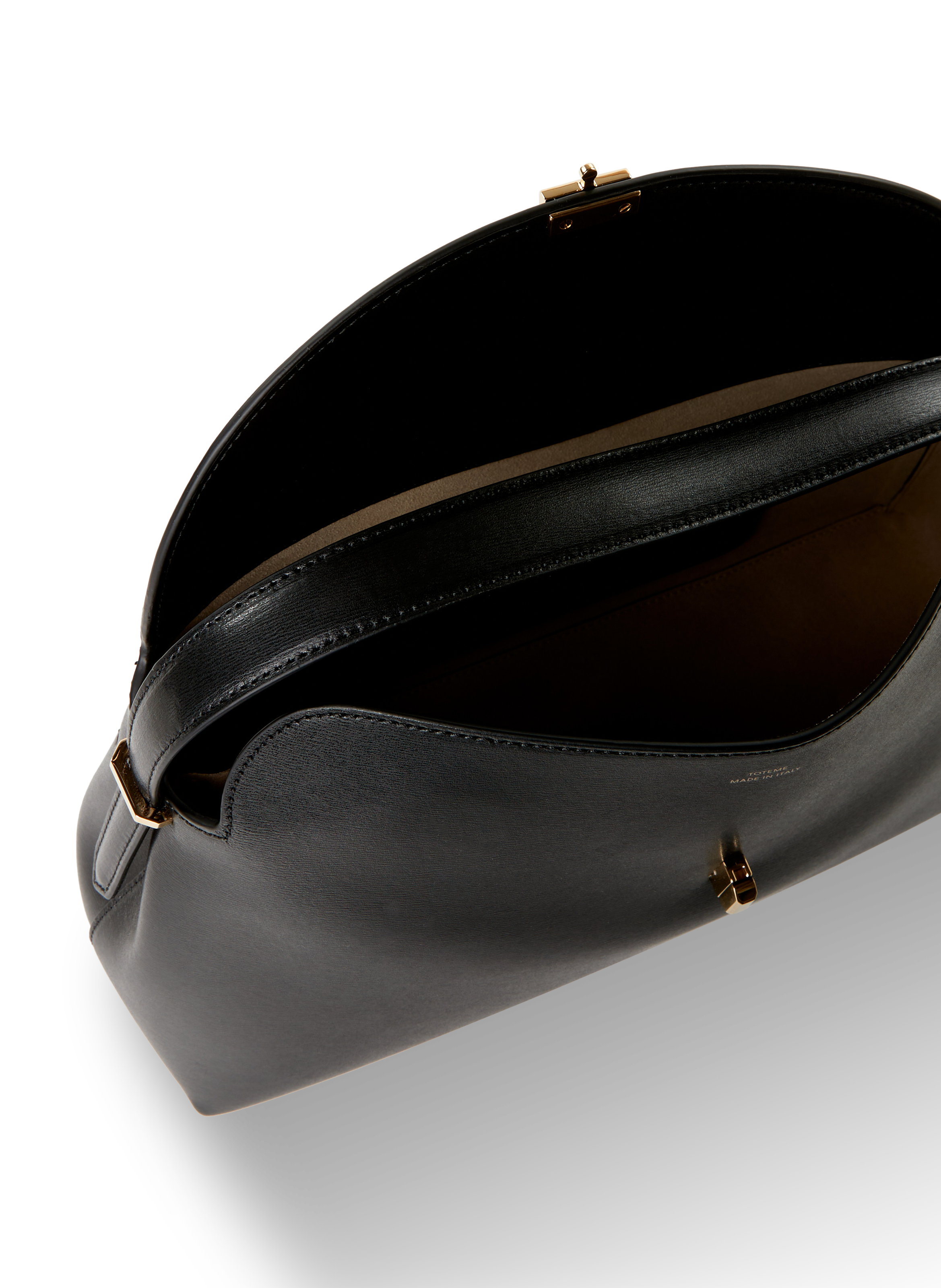 Handbag with removable leather shoulder strap TOTEME Black