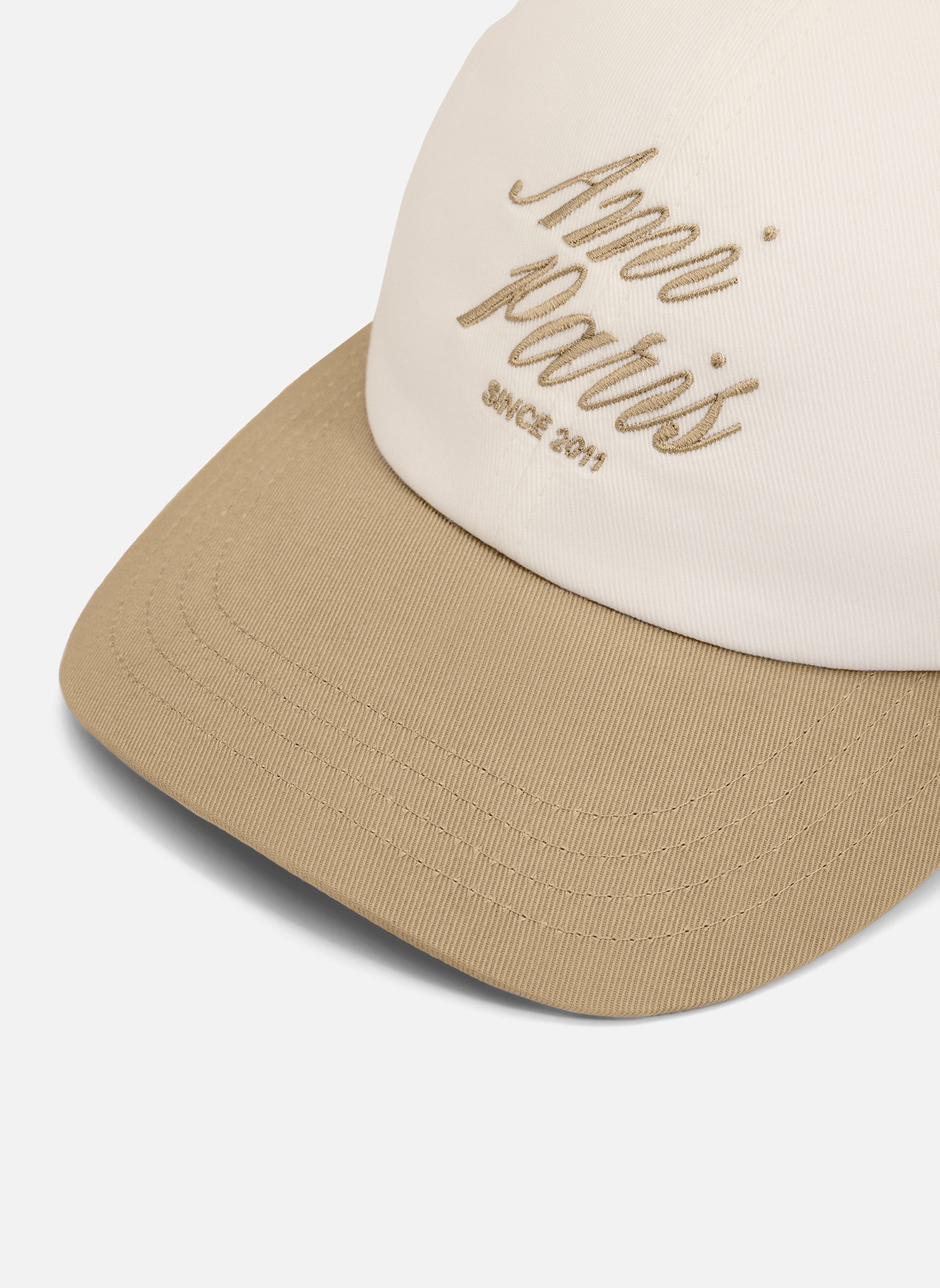 Casquette ami paris bicolore unisexe en coton AMI PARIS Beige
