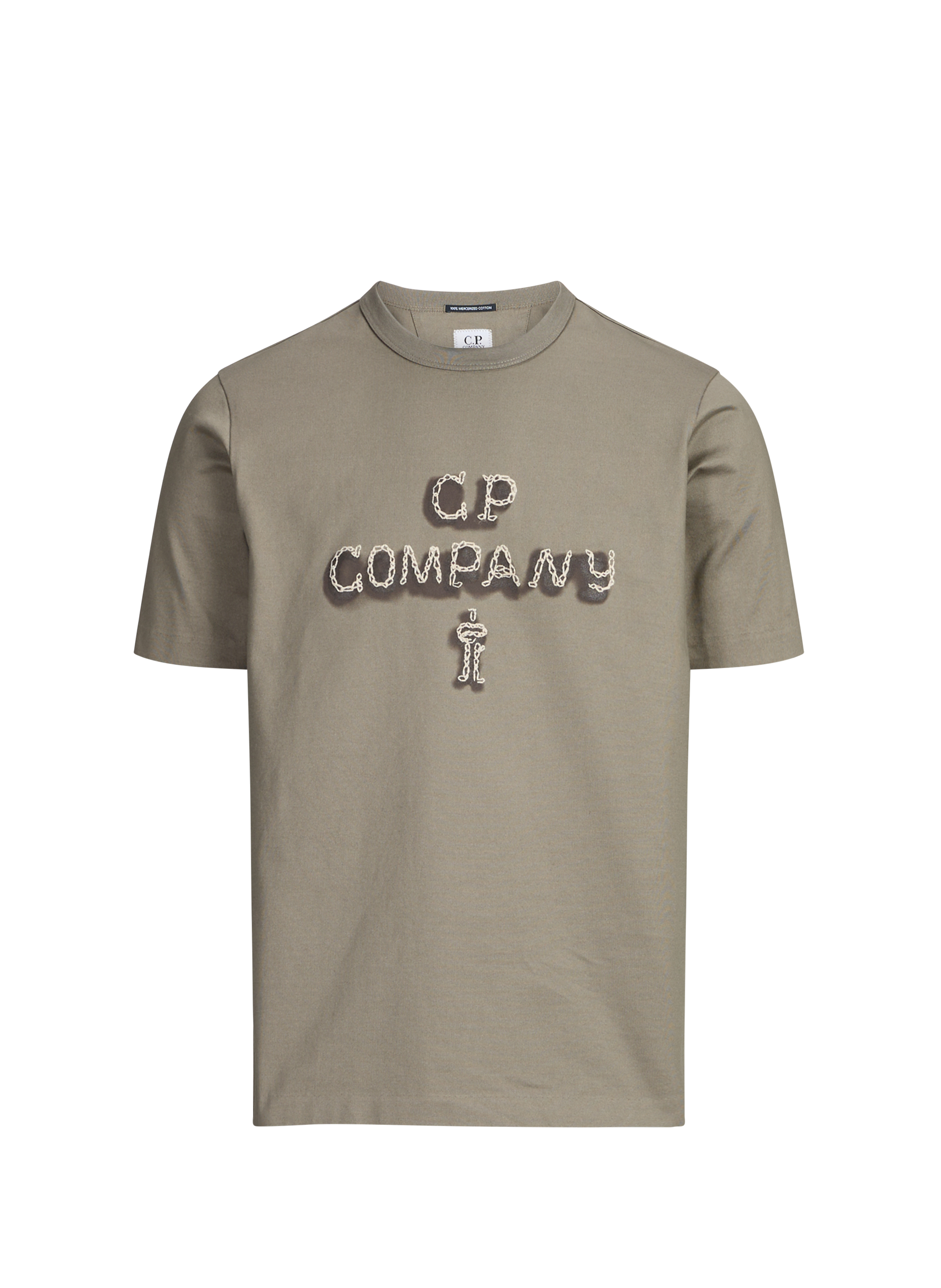 Cotton T-shirt with logo CP COMPANY Grey