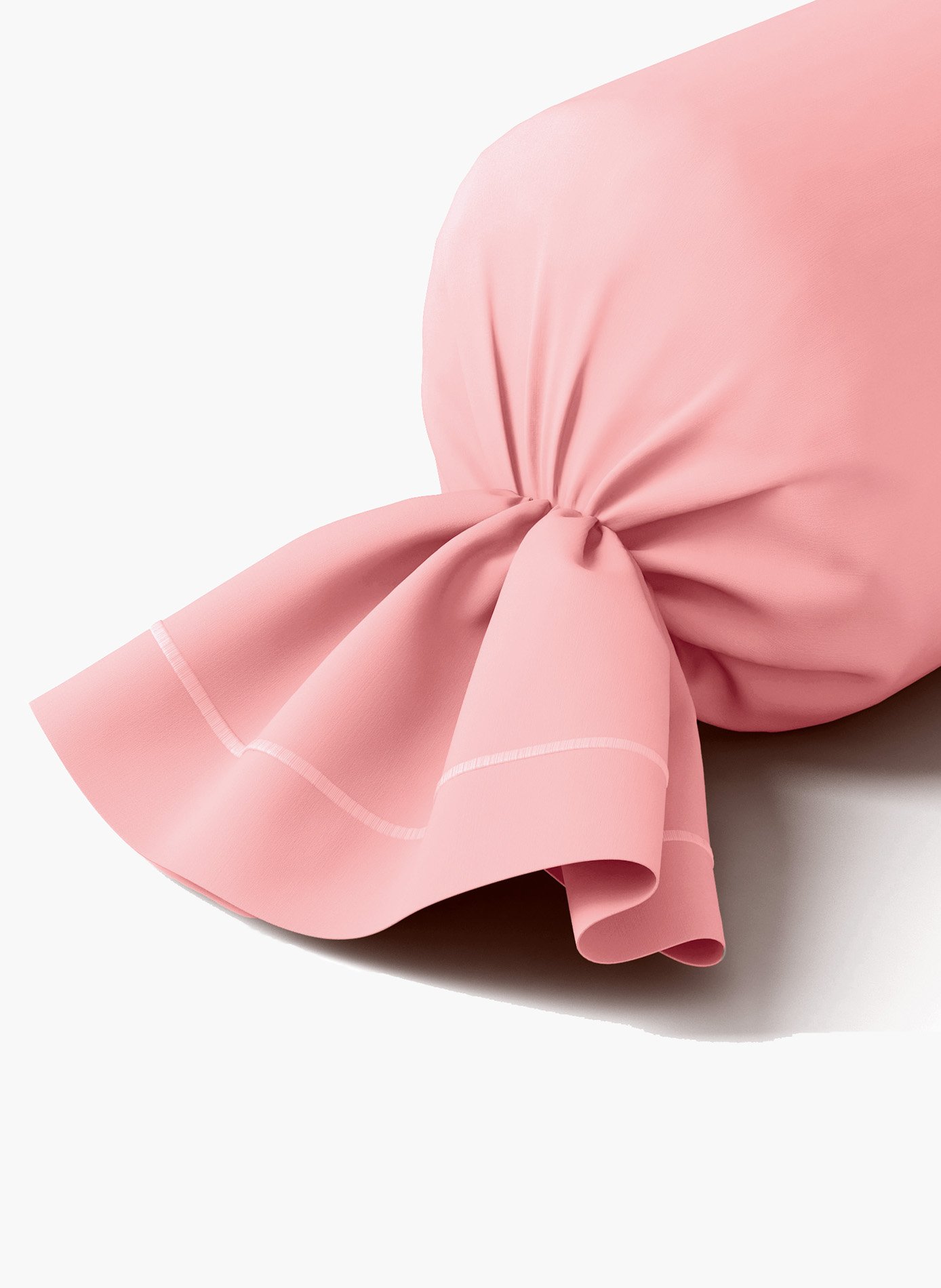 Taie de traversin vexin dragée ANNE DE SOLENE Rose