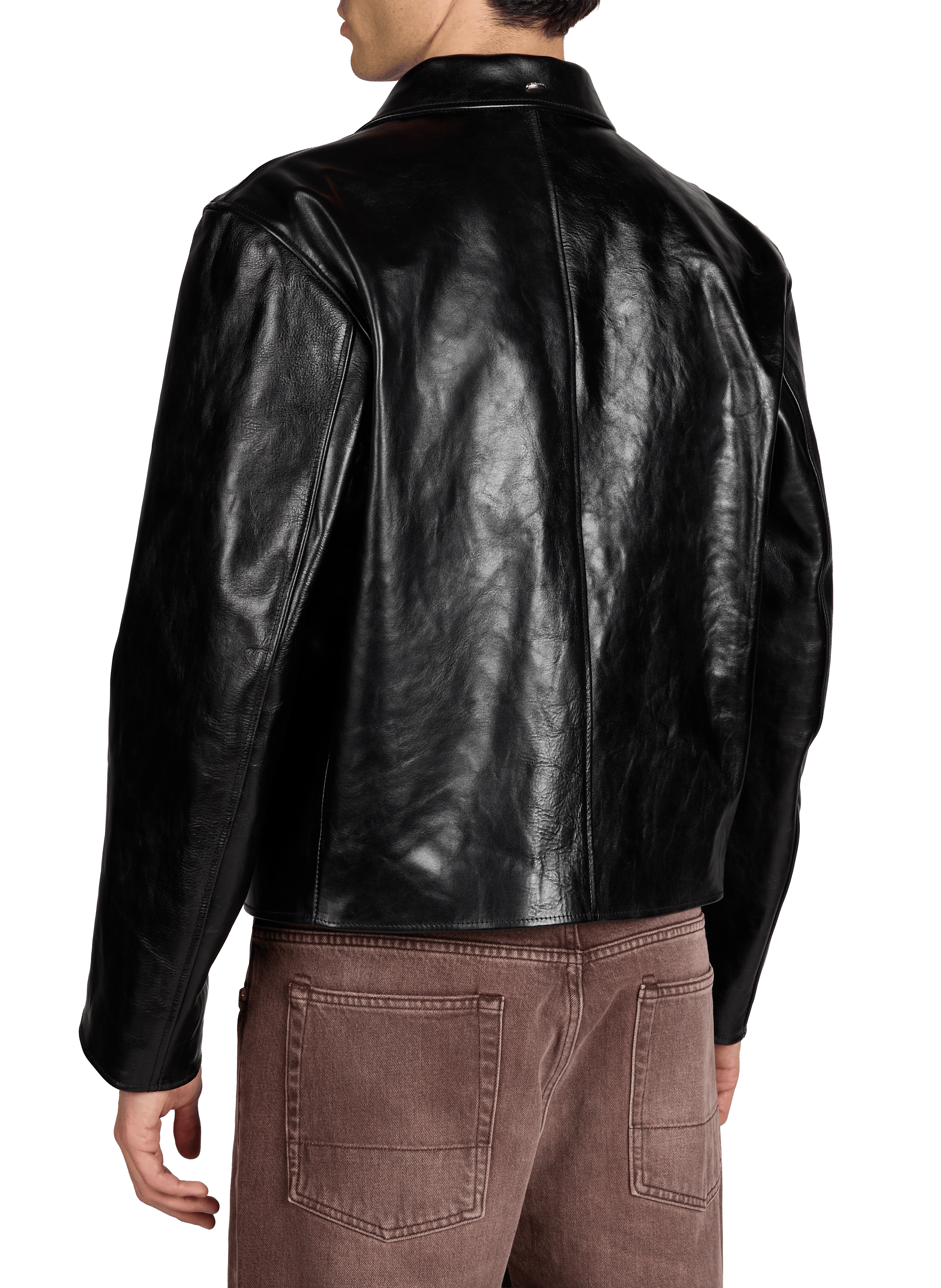 Jacket with a classic leather collar OUR LEGACY Black