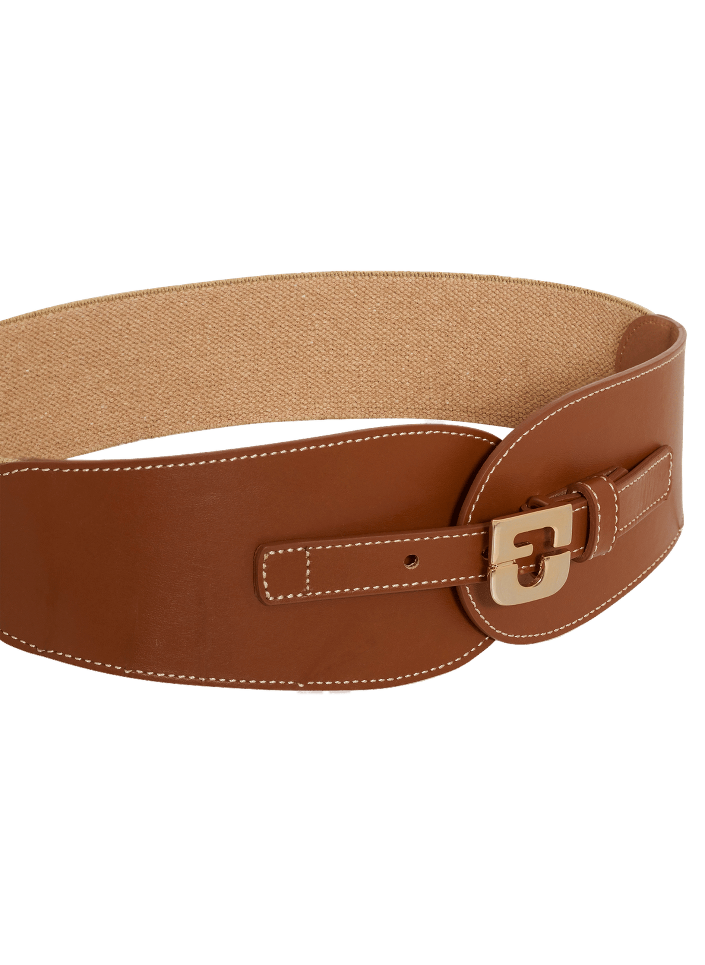 Ceinture signature en cuir - olympe GERARD DAREL Marron