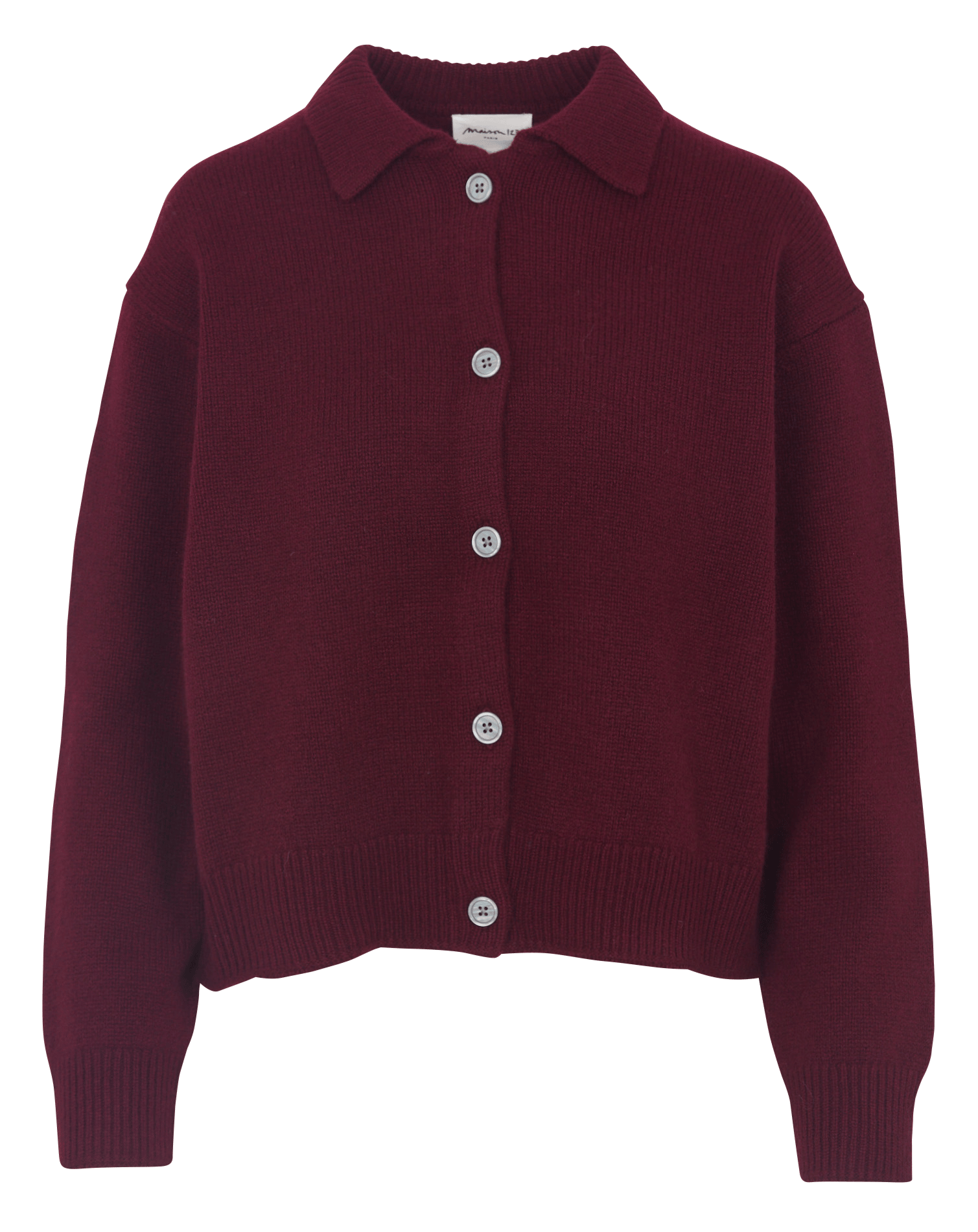Cardigan court uni en laine peter MAISON 123 Rouge