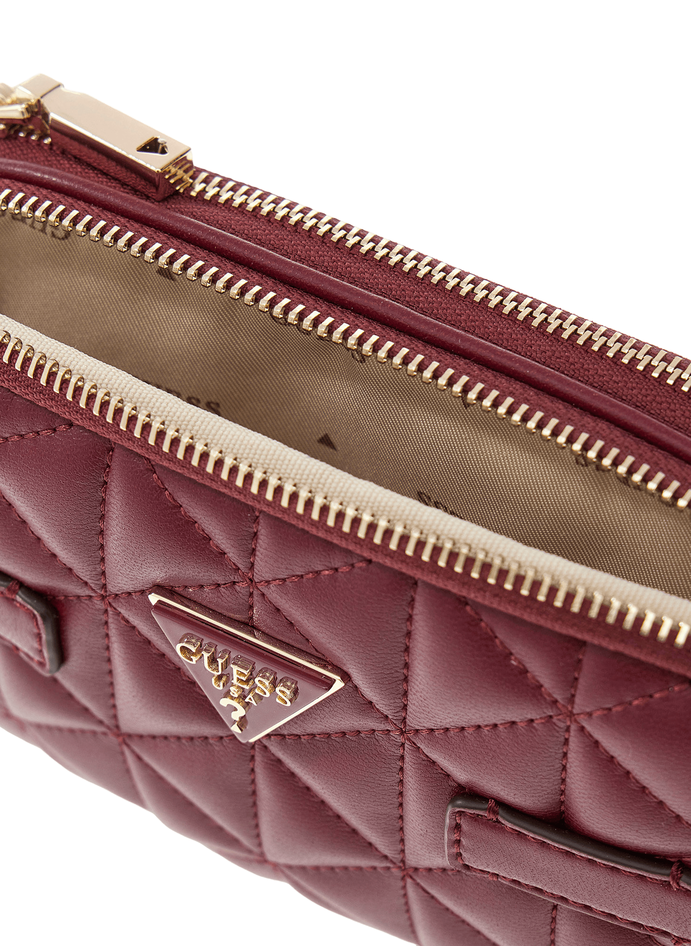 Mini quilted Paisleigh crossbody bag GUESS Red