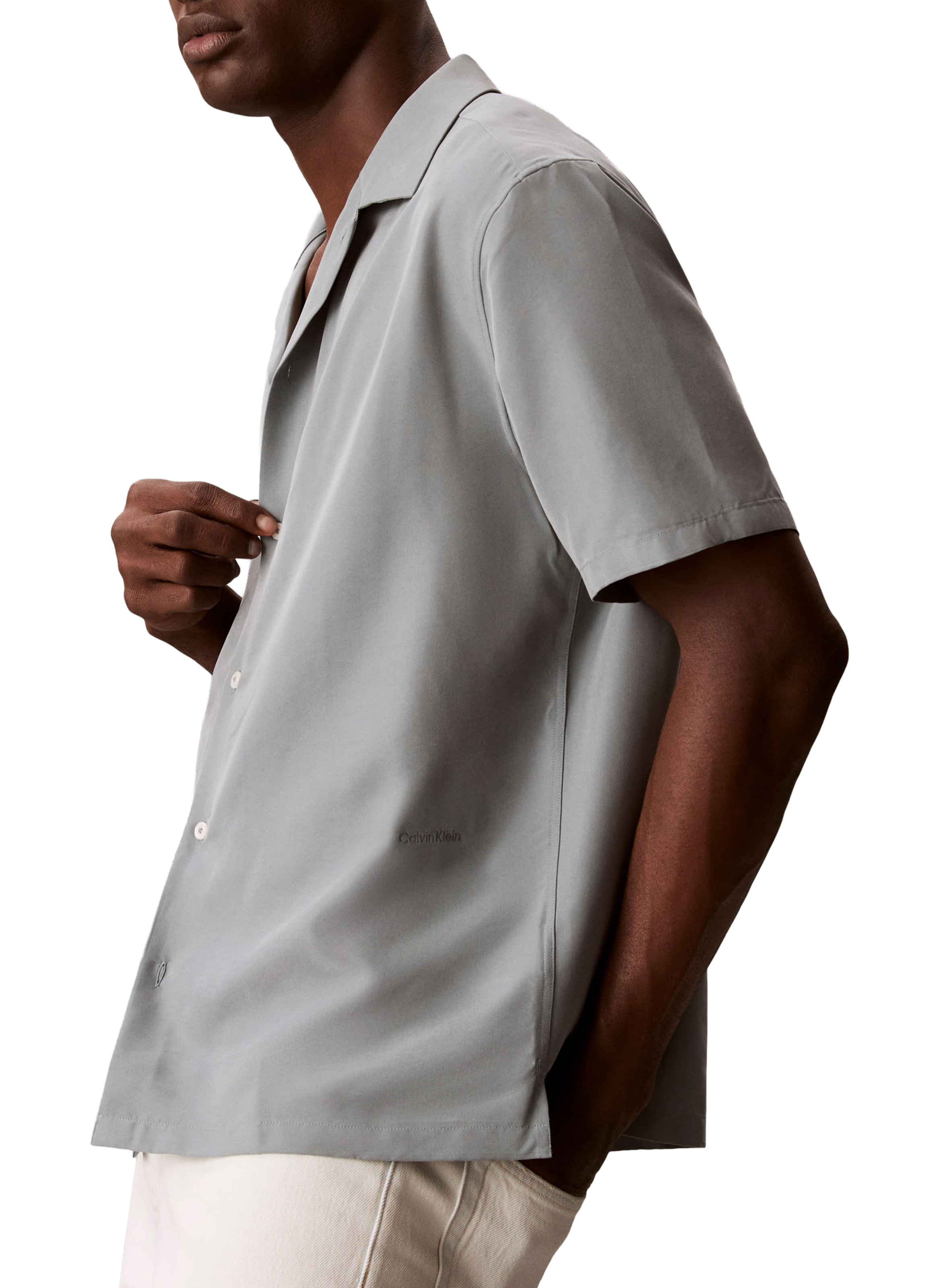 Chemise droite à manches courtes CALVIN KLEIN Bleu