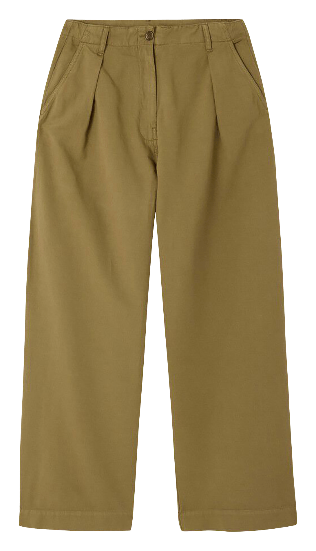 Pantalon droit en coton et lin namaz AMERICAN VINTAGE Vert