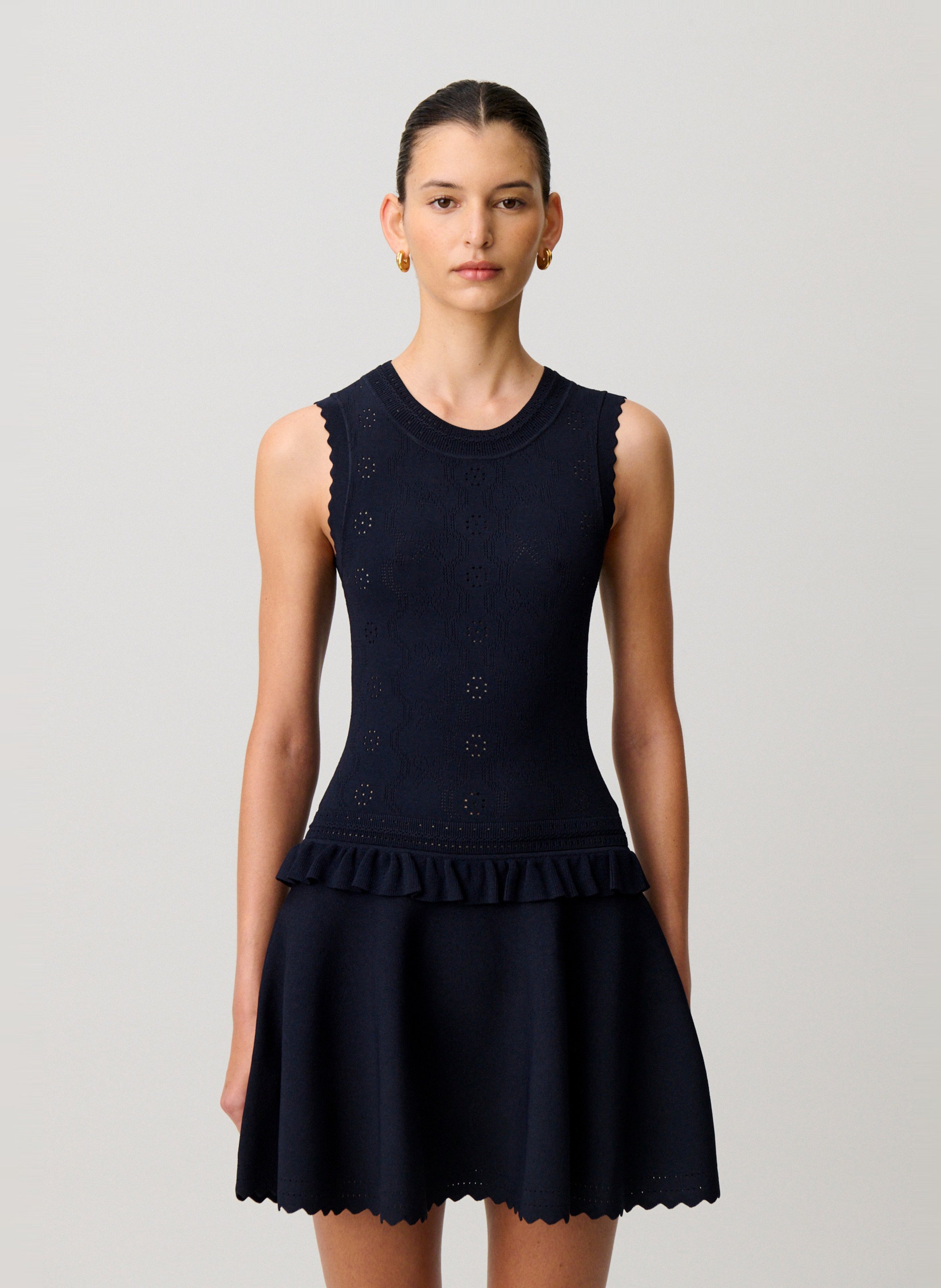 Robe courte col rond CLAUDIE PIERLOT Bleu