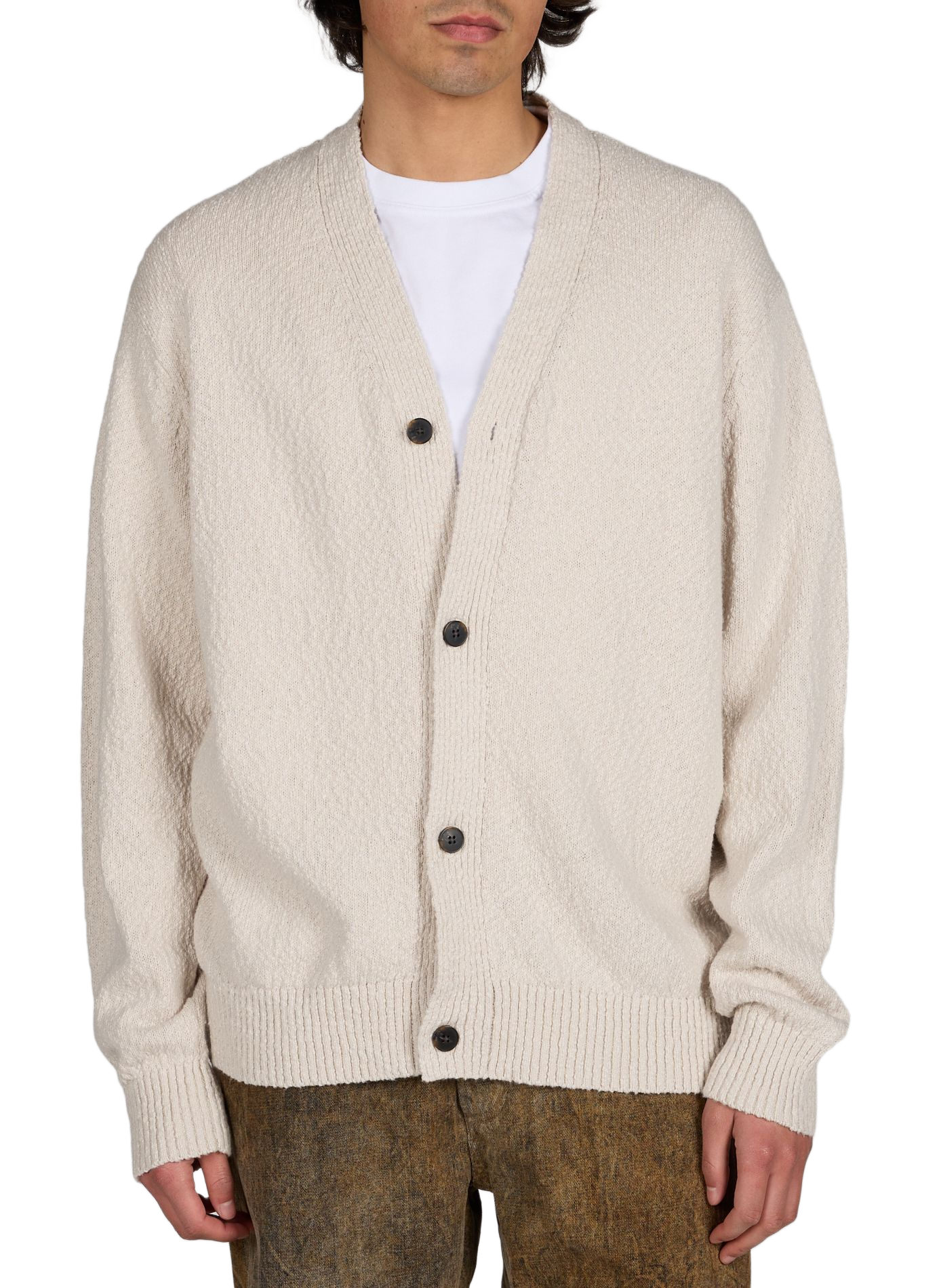 Gilet col V en coton ANNARR Beige