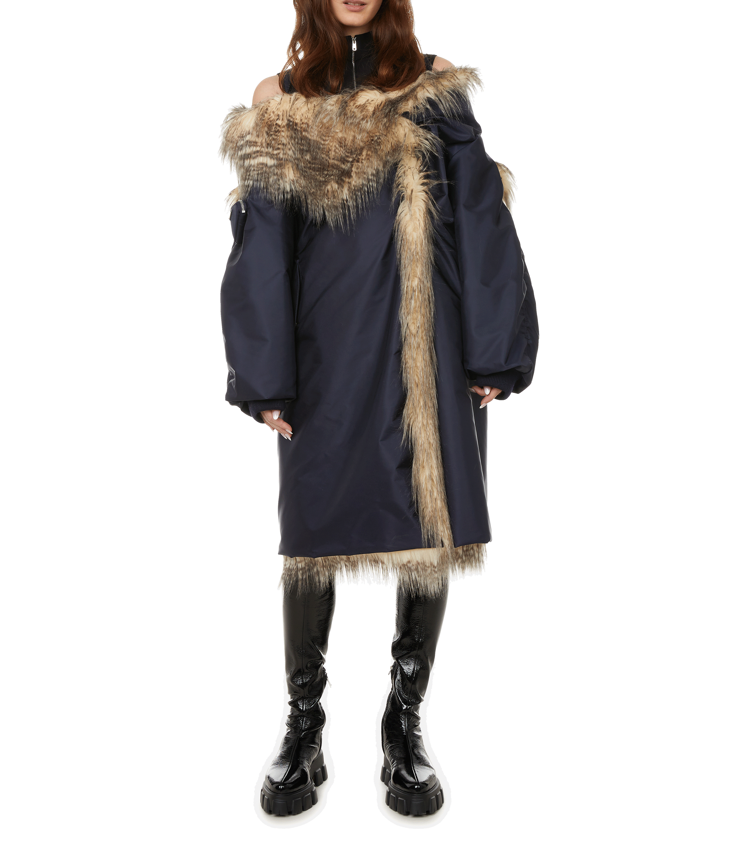 Parka aus Re-Nylon PRADA Blau