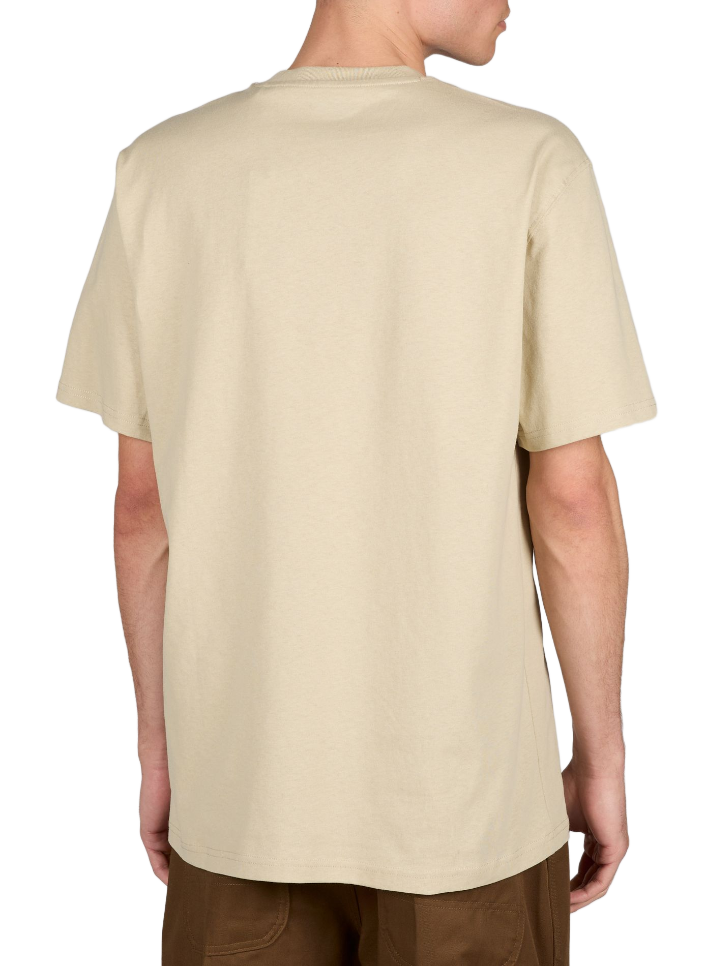 Short-sleeved cotton T-shirt with embroidered logo DICKIES Beige