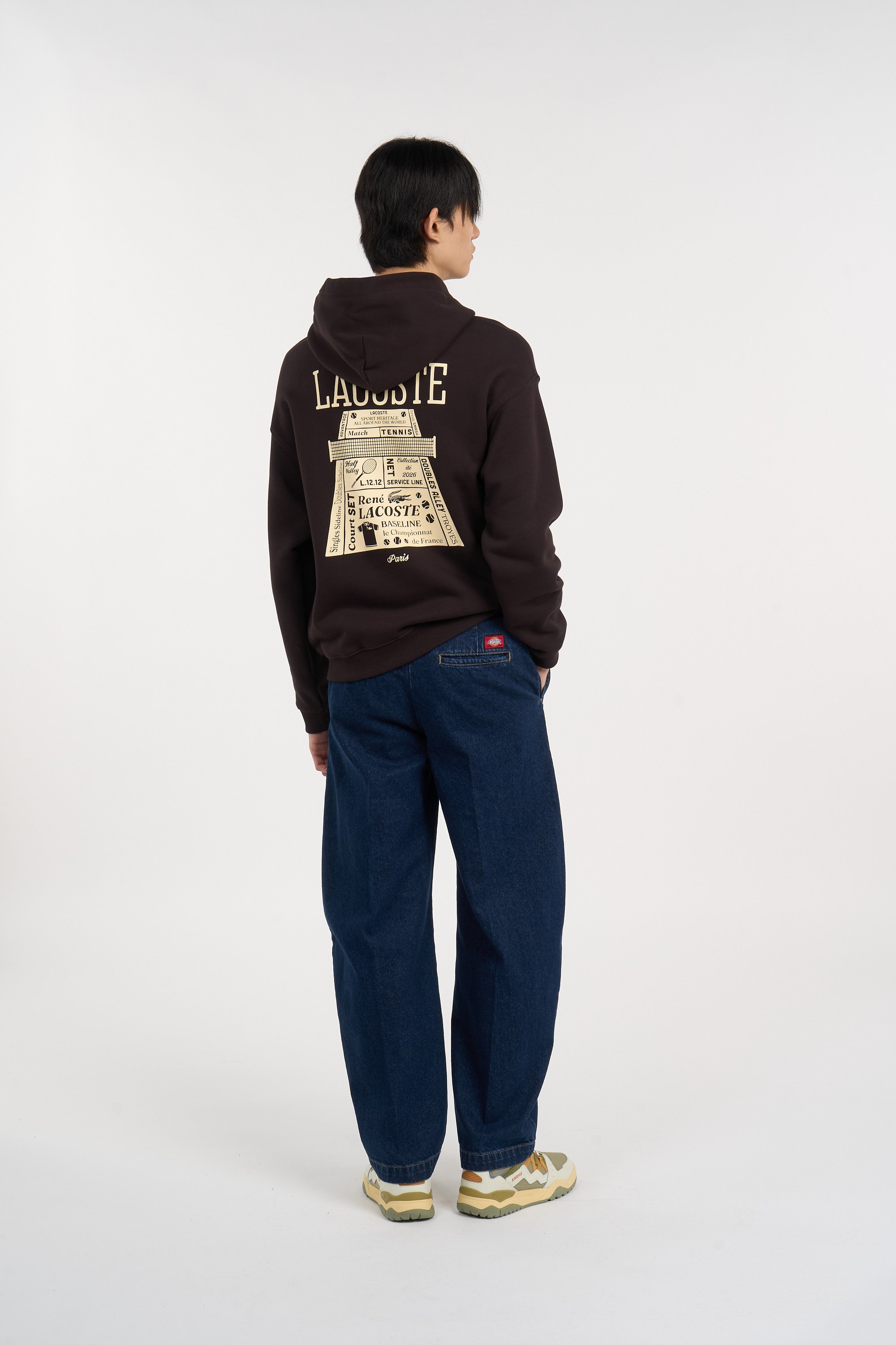 Hoodie sweatshirt LACOSTE Marron