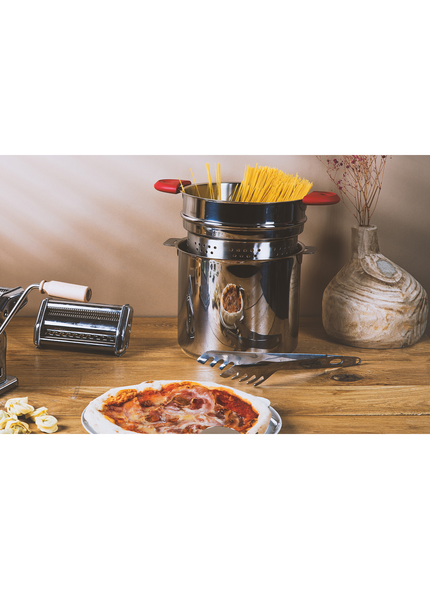 Pince à spaghettis Poc en inox CRISTEL Gris