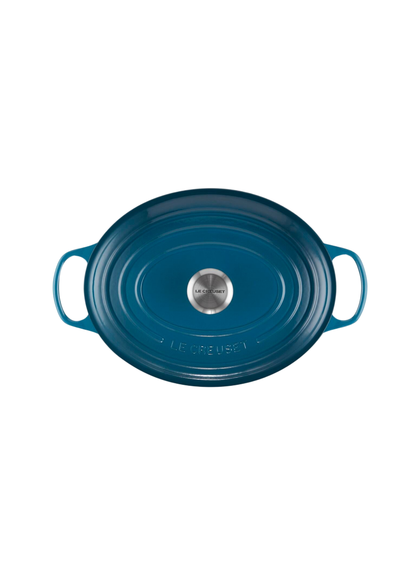 Ovale gusseiserner Schmortopf mit Emaillebeschichtung LE CREUSET Blau