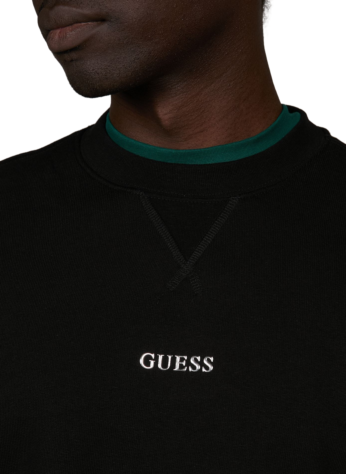 Logo cotton-blend jumper GUESS Black