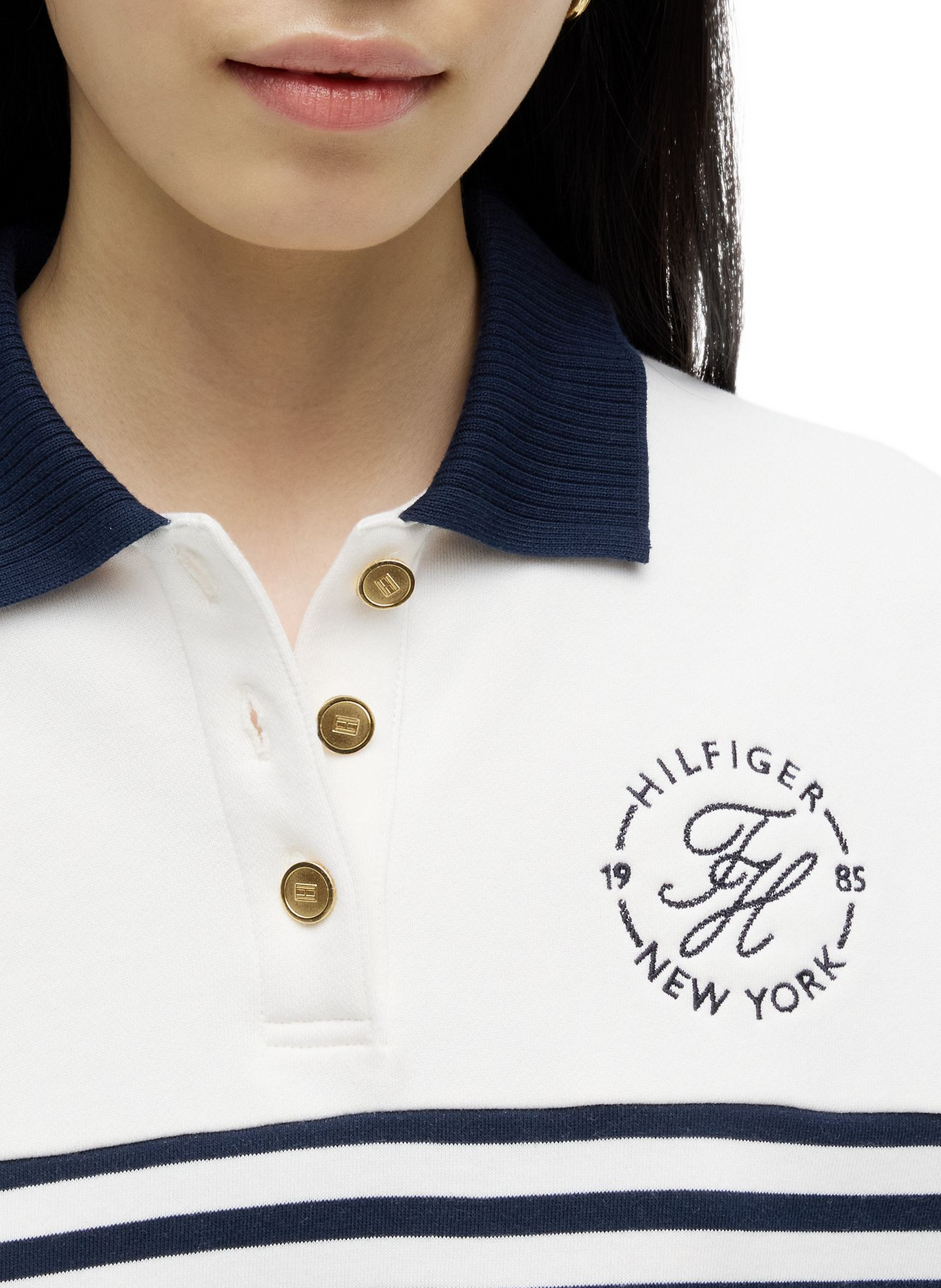 Cotton polo neck sweatshirt TOMMY HILFIGER Multicolour