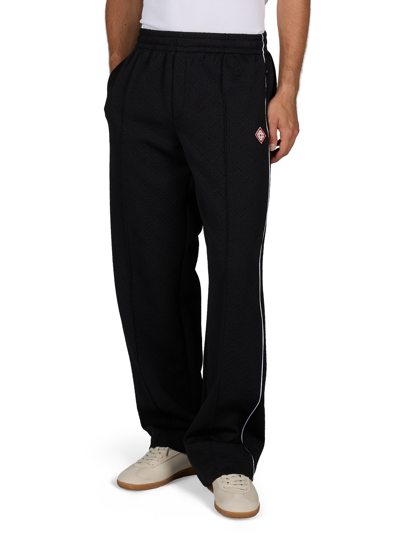 Logo-print cotton blend pants CASABLANCA PARIS Black