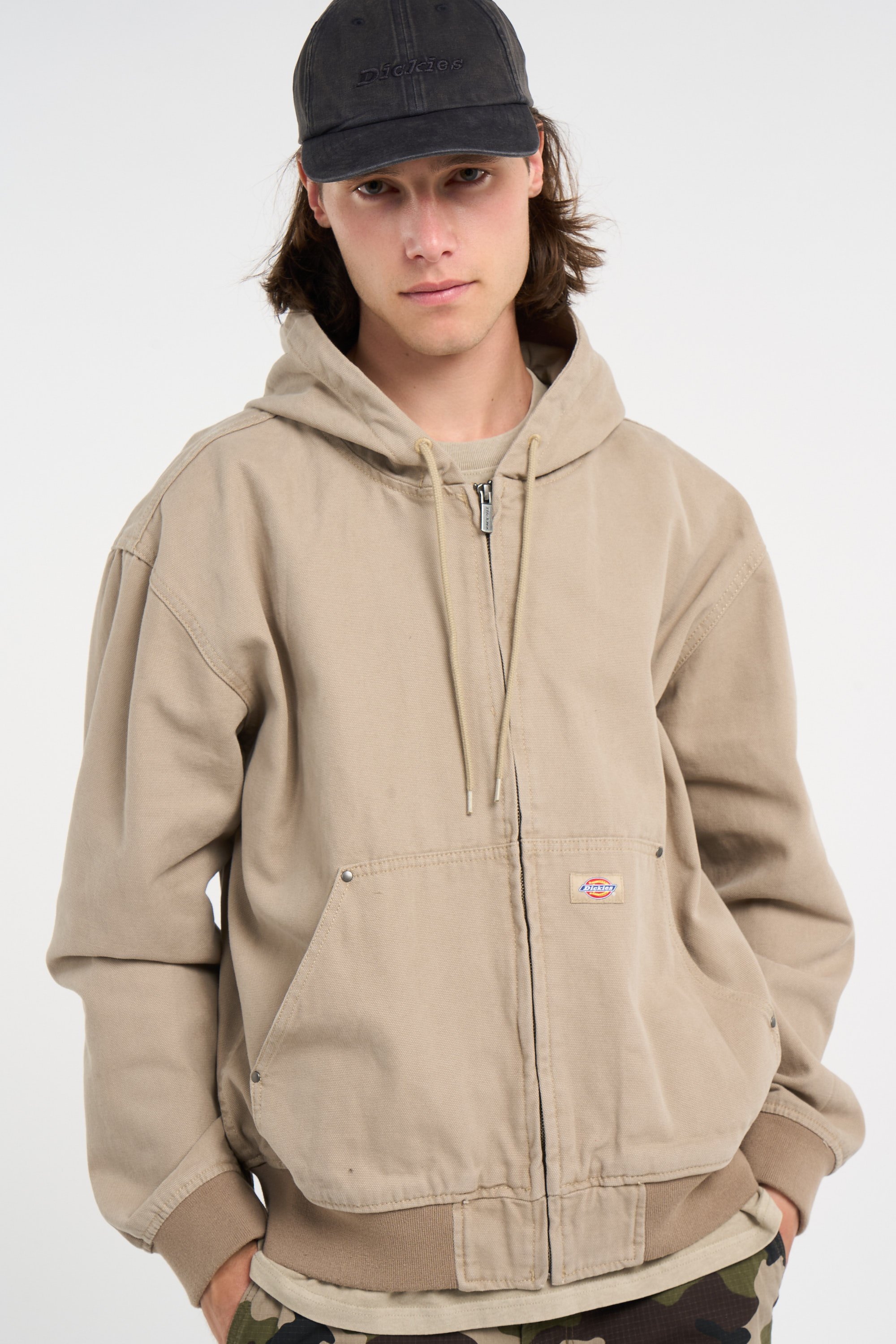 Veste unlined canvas hooded bomber DICKIES Beige
