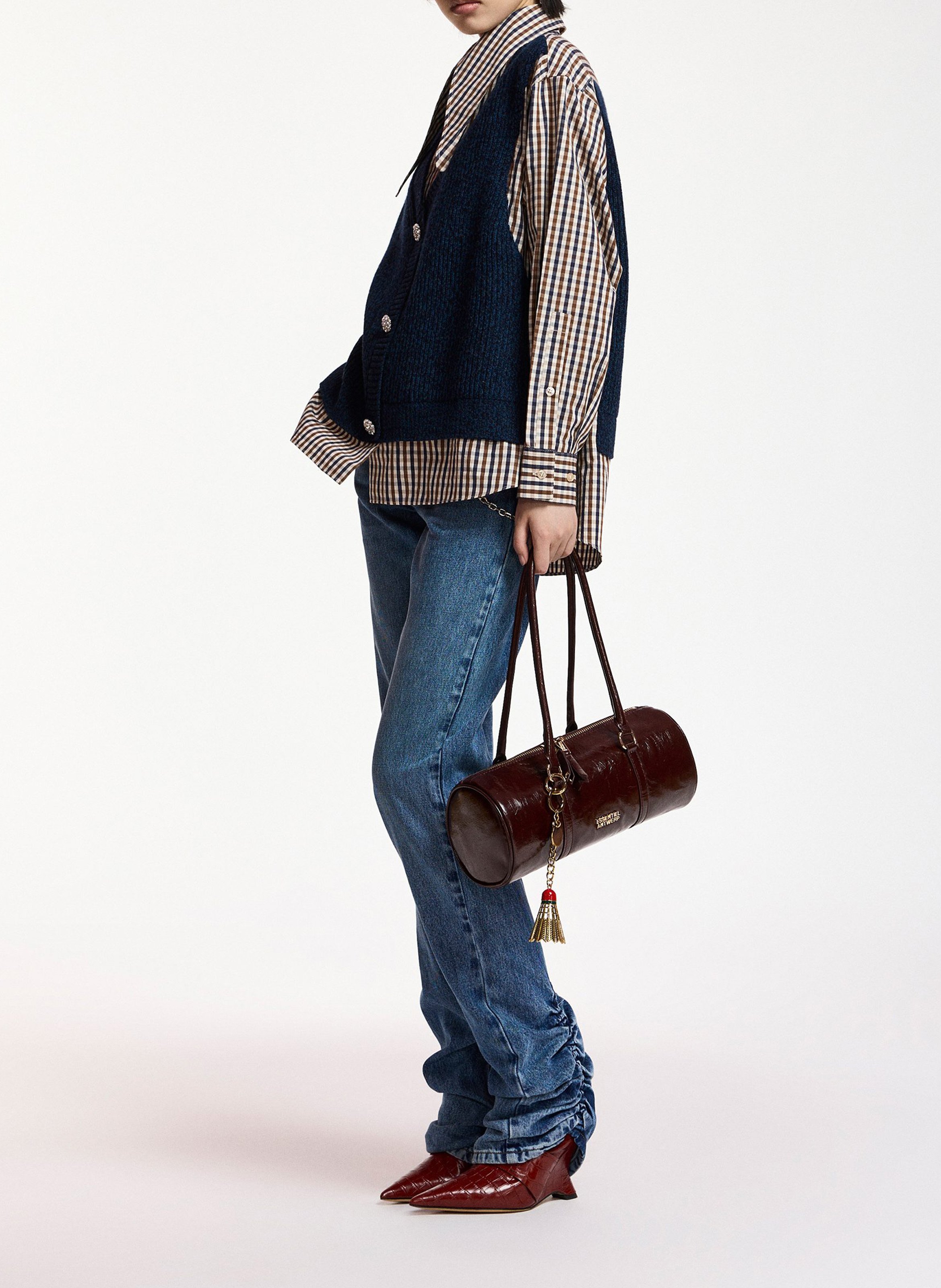 Chemise oversize superposée en laine kute ESSENTIEL ANTWERP Bleu