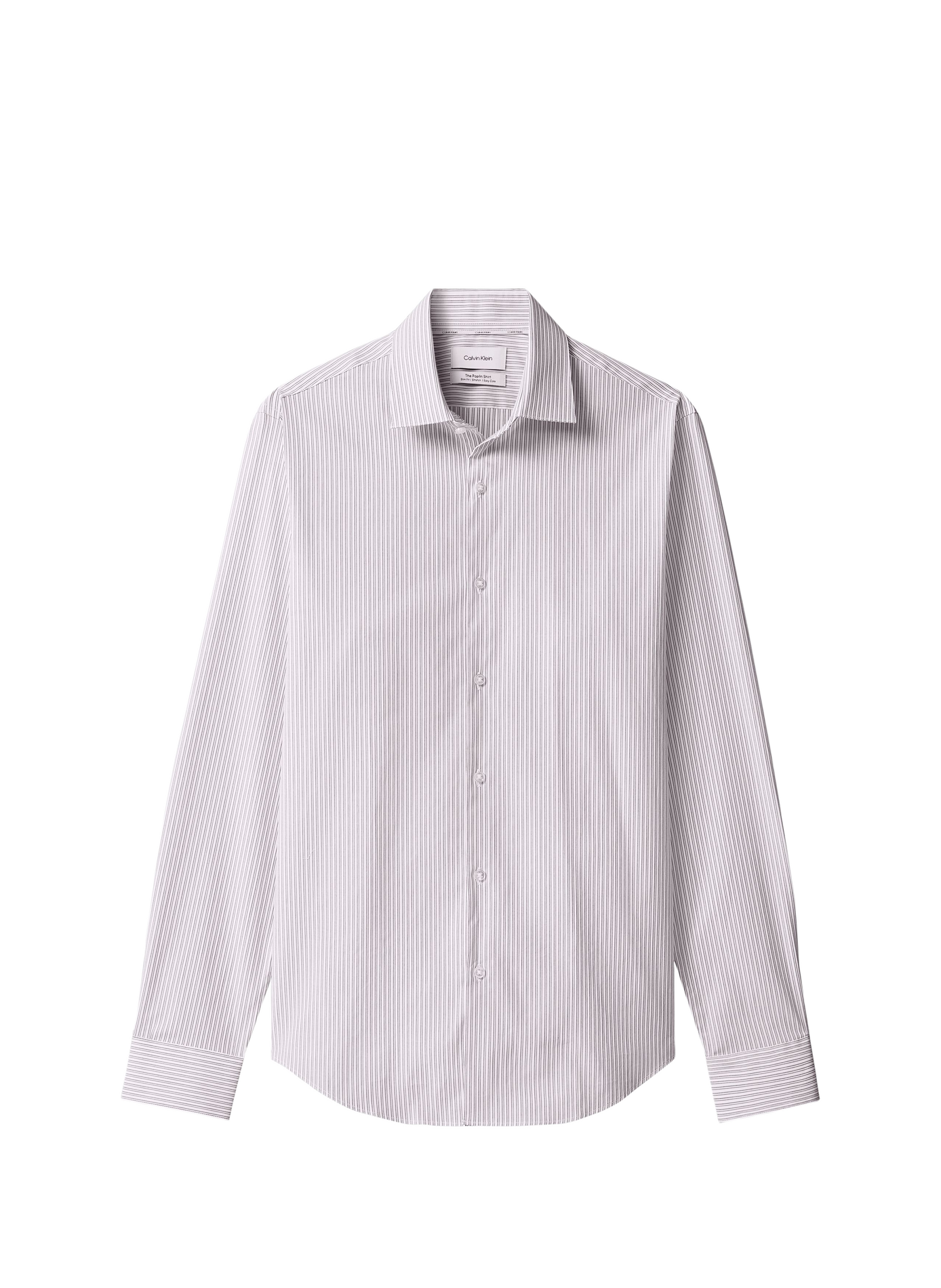 Slim striped shirt in blended cotton CALVIN KLEIN Grey