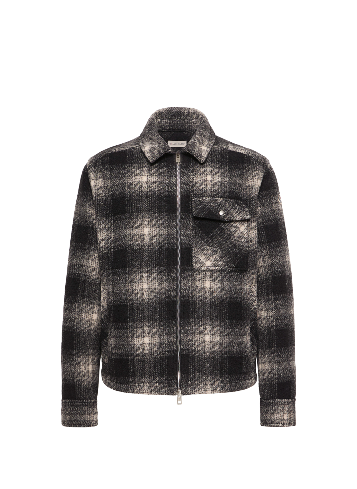 Gerade geschnittene Karojacke MONCLER Schwarz