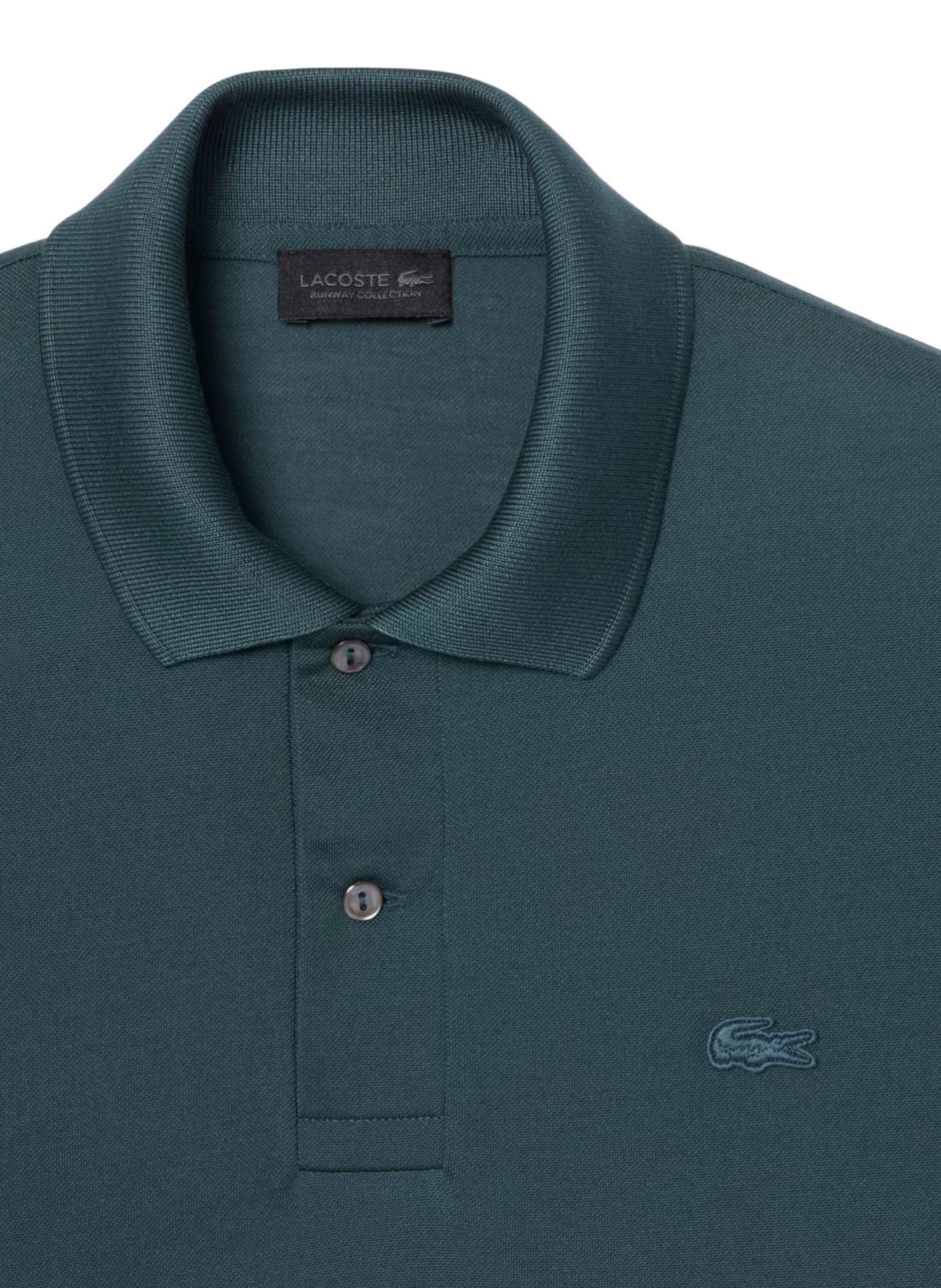 Polo manches courtes à logo en soie LACOSTE Bleu