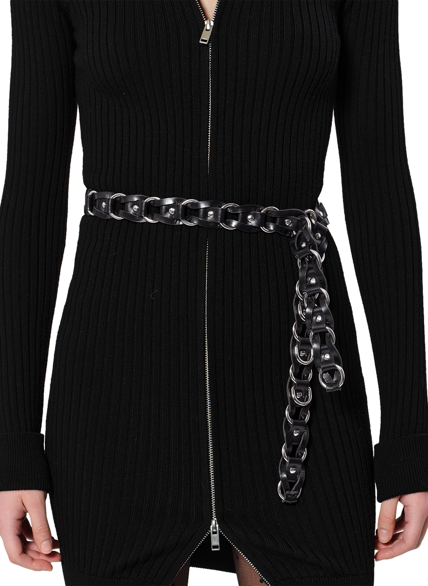 Bali crochet leather belt ISABEL MARANT Black