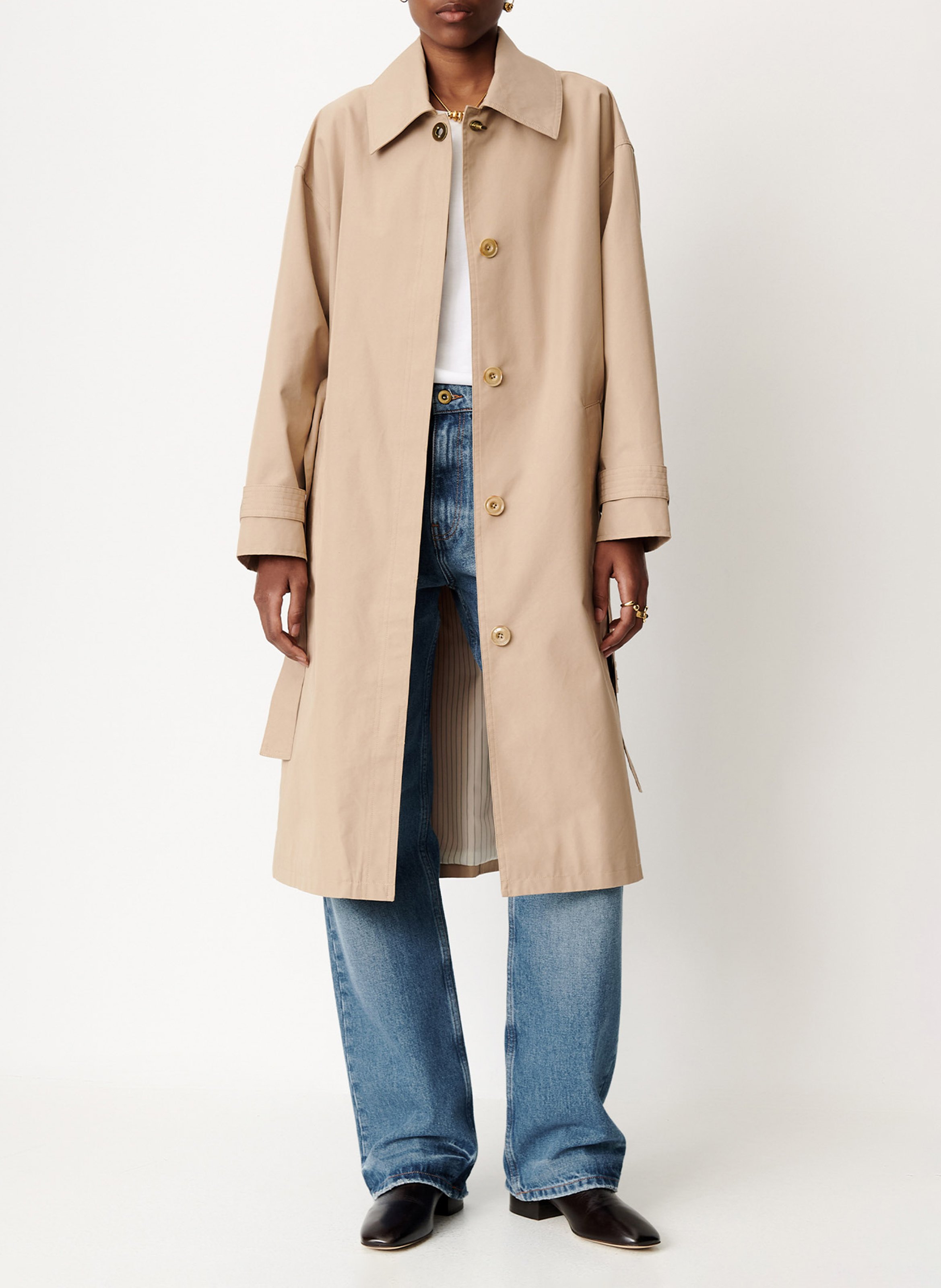 Trench long en coton mélangé trenchliss SESSUN Beige