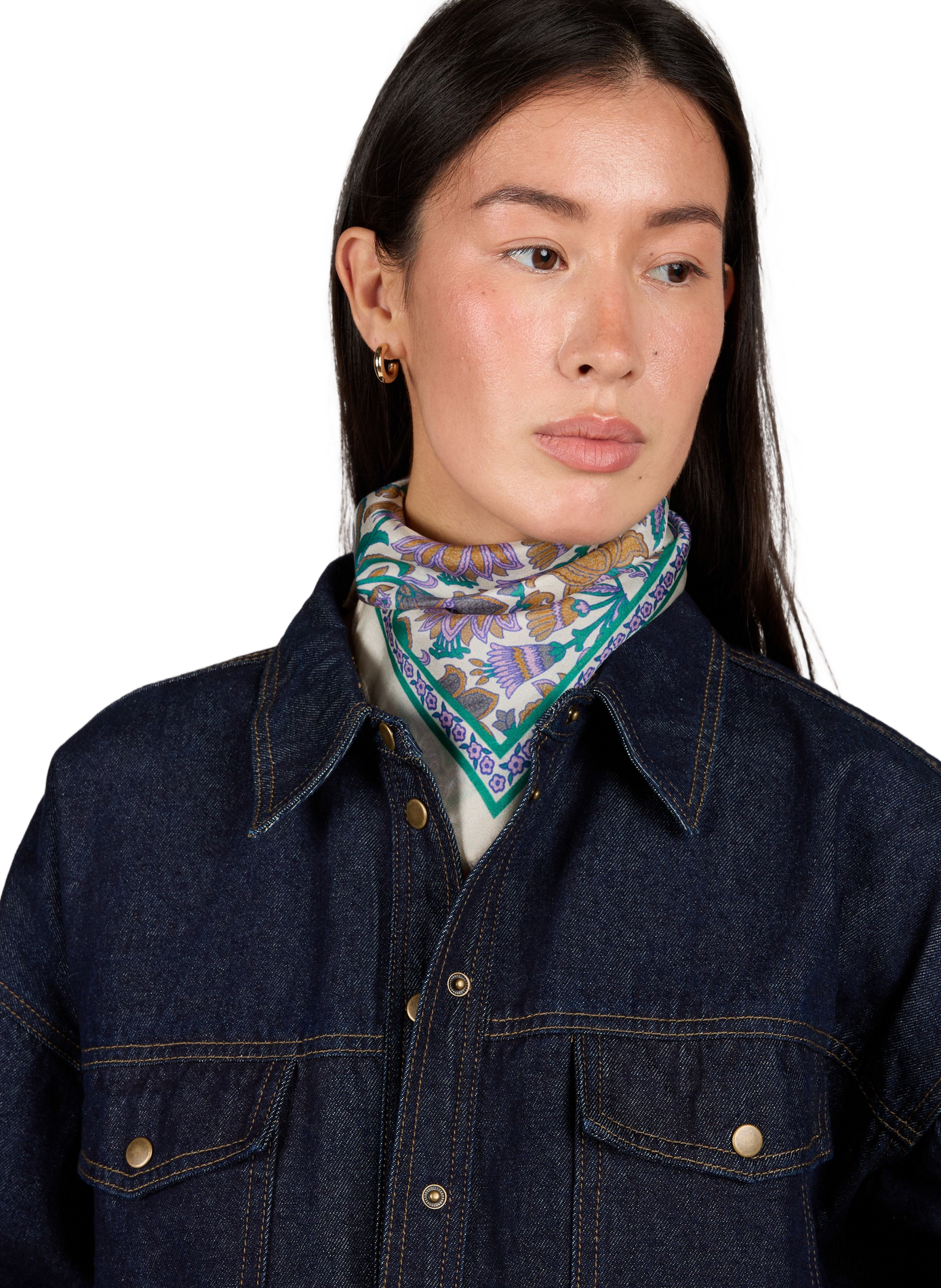 Foulard Andaromy en soie PETITE MENDIGOTE Beige