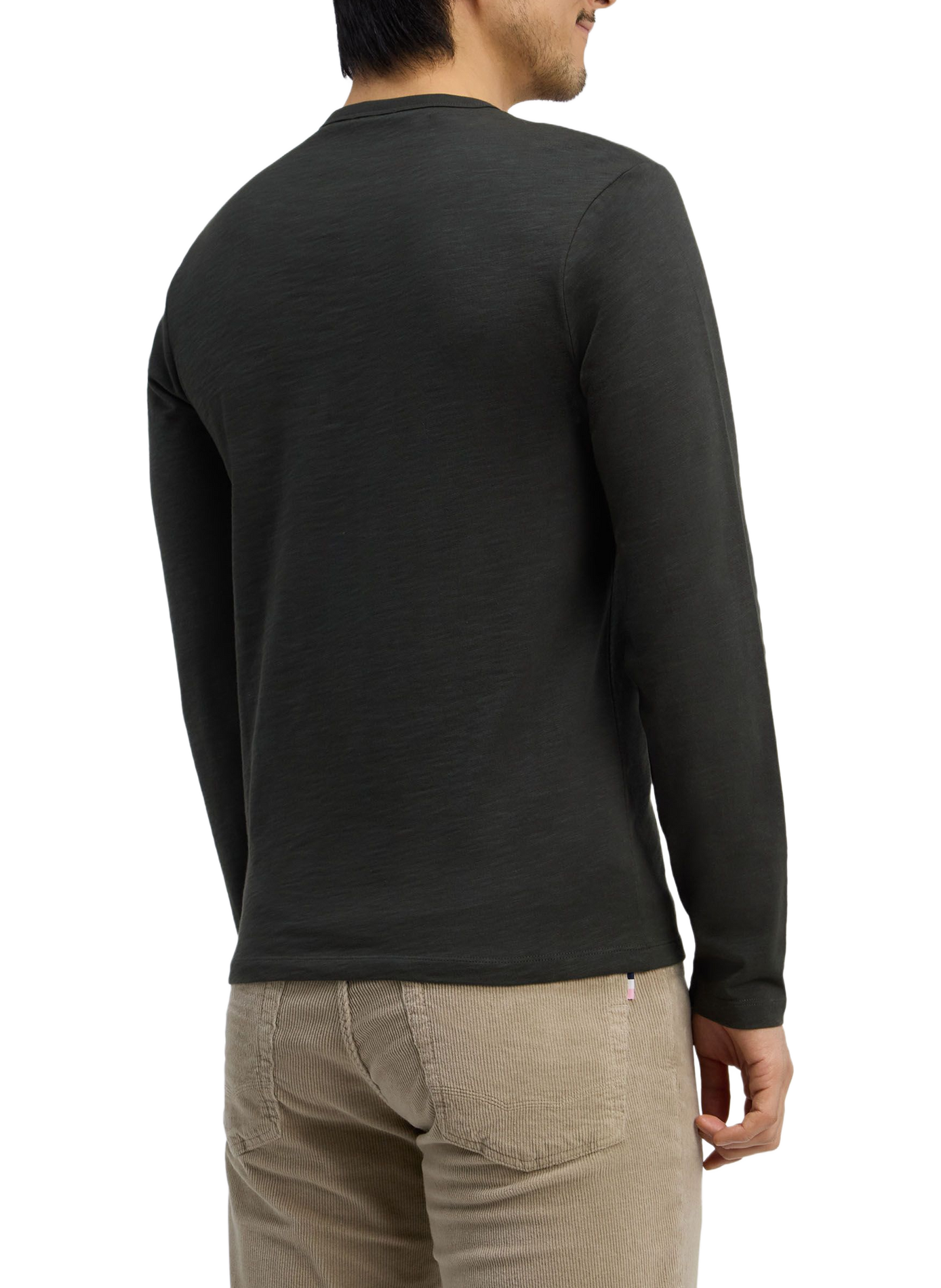 Tee-shirt col rond en coton EDEN PARK Kaki