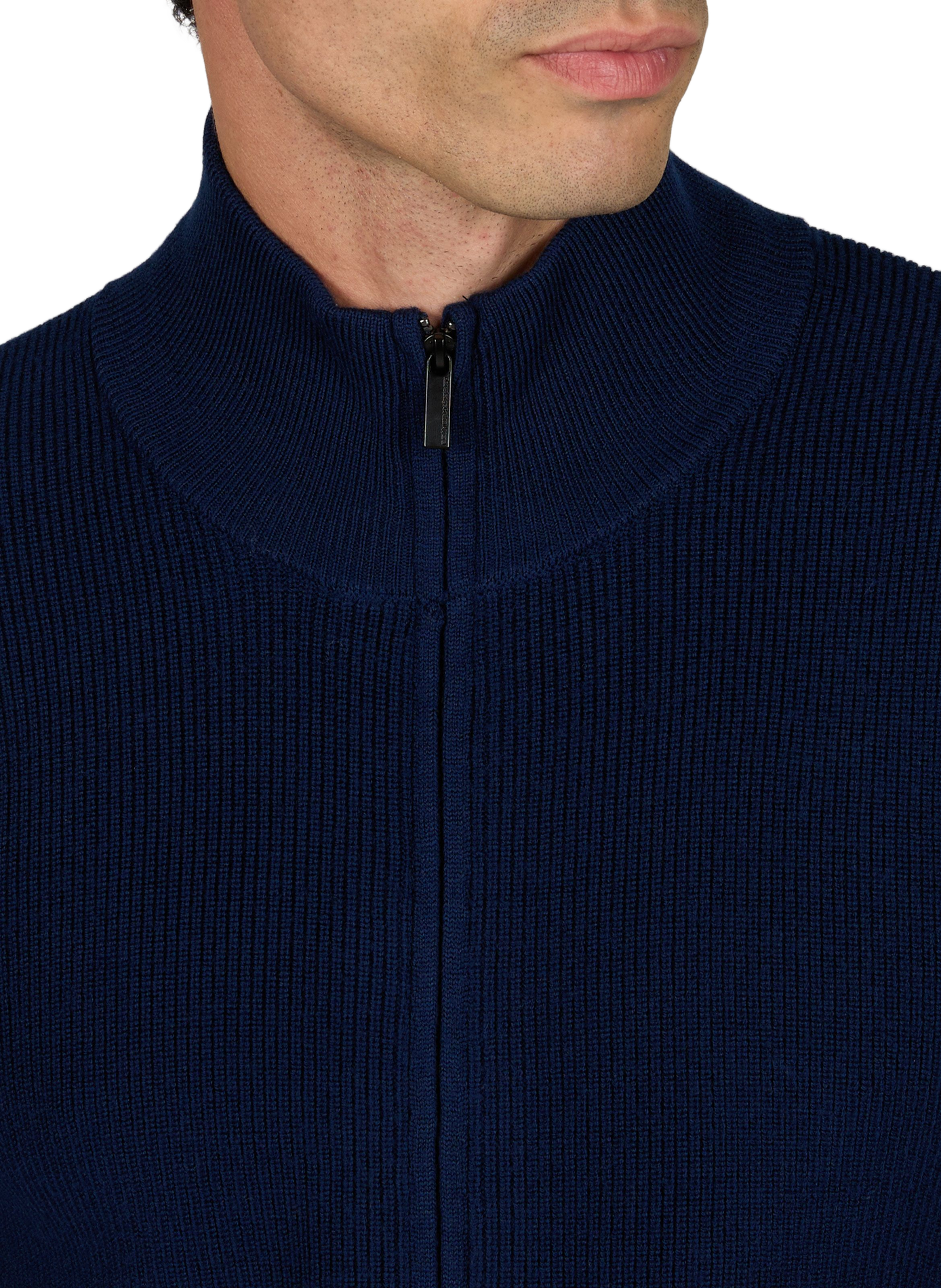 Gilet droit zippé en laine KNOWLEDGE COTTON Gris