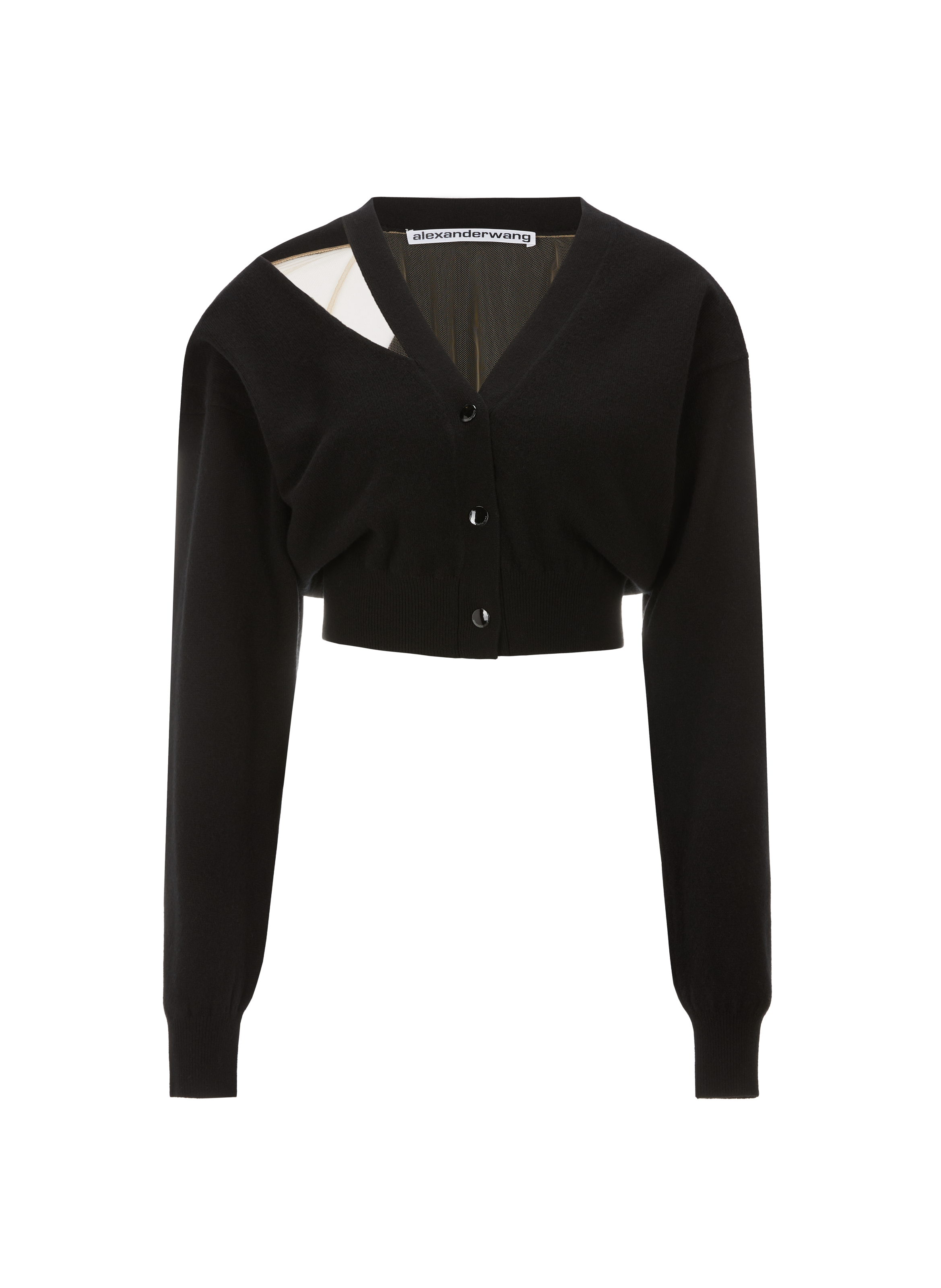 Cardigan bi-matière