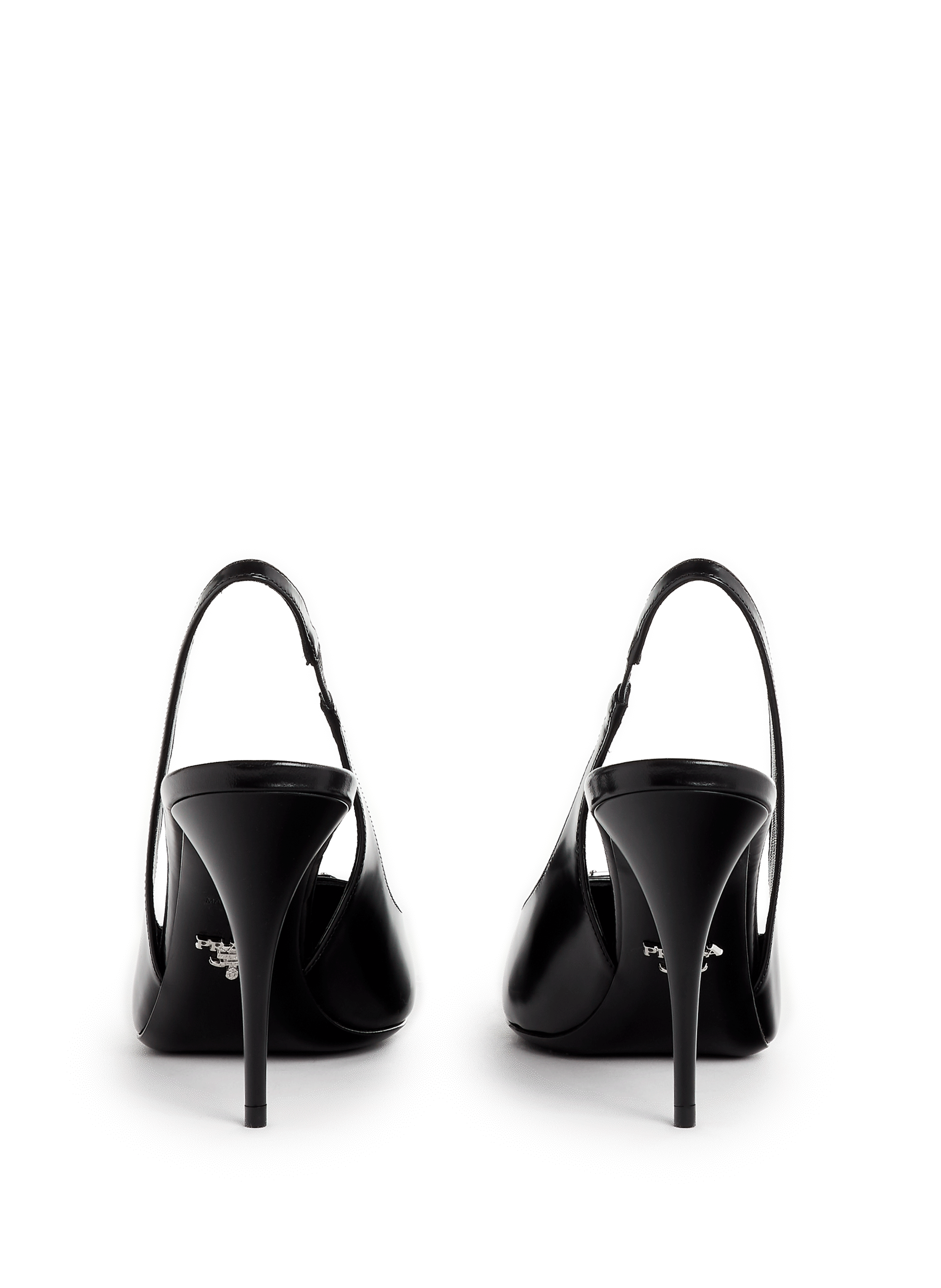 Leather slingback PRADA Black