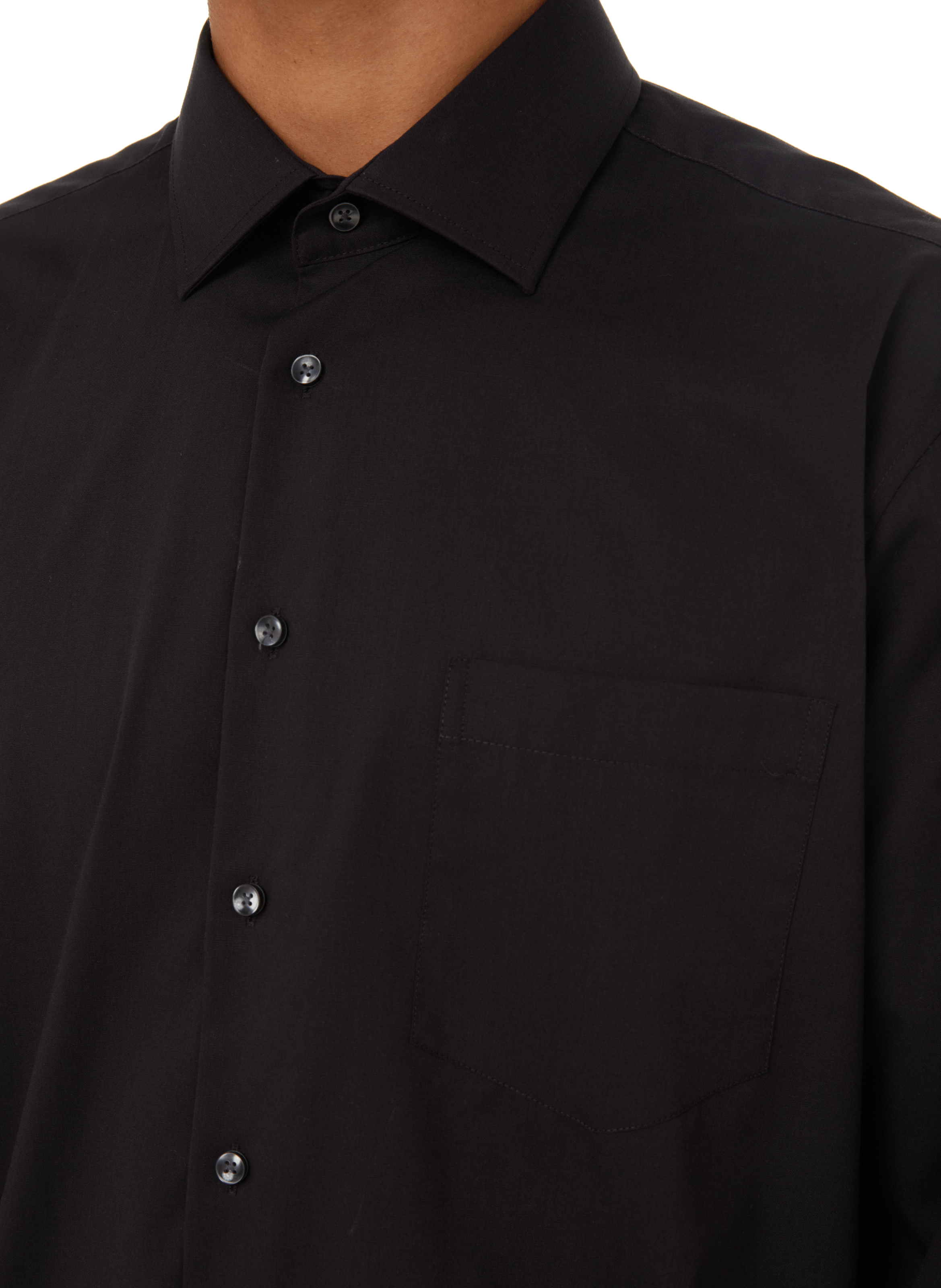 Chemise droite en coton SEIDENSTICKER Noir