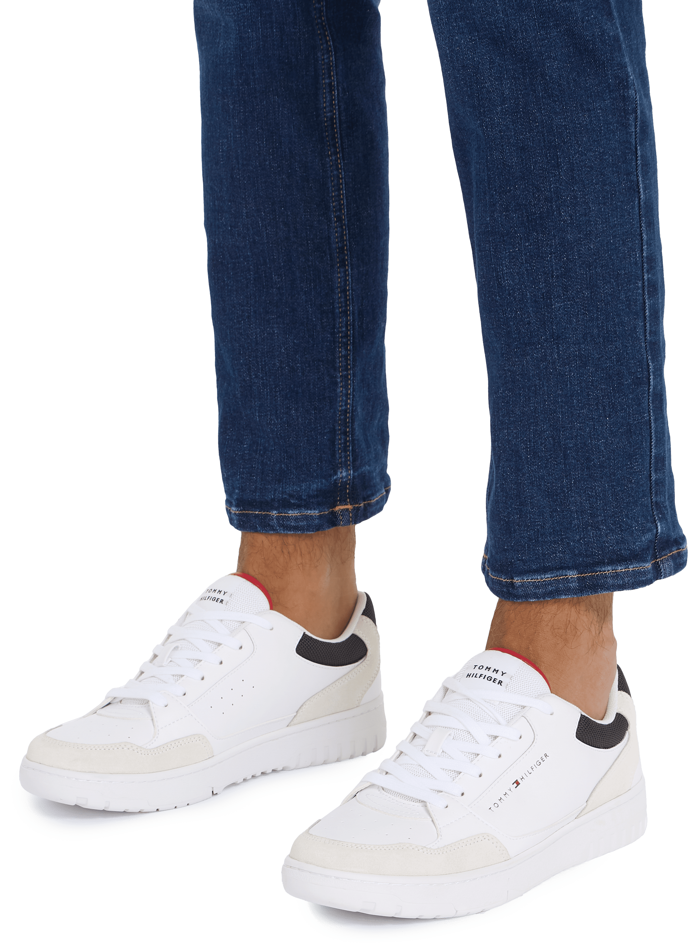 Baskets en cuir TOMMY HILFIGER Blanc