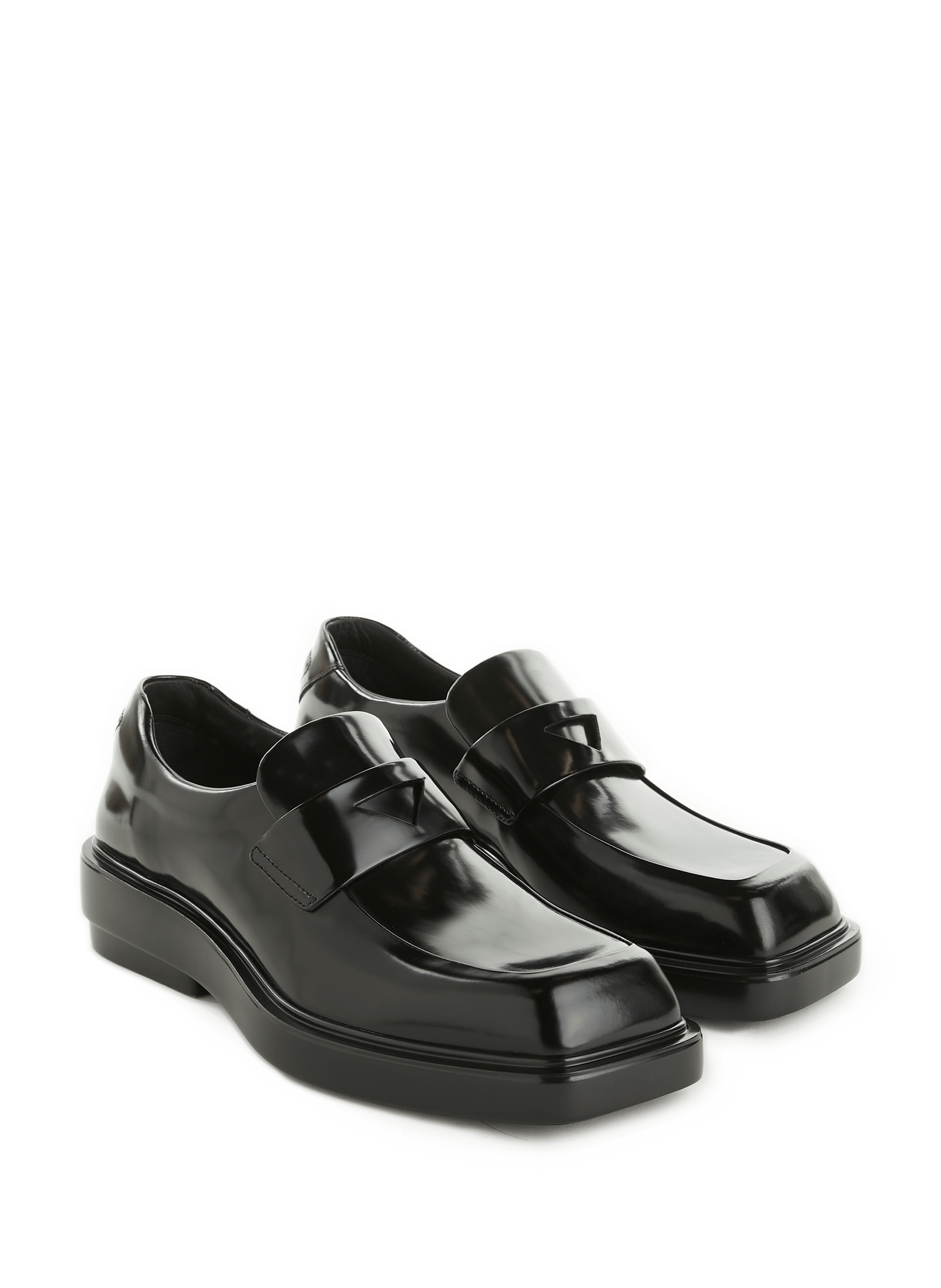 Smooth leather loafers PRADA Black
