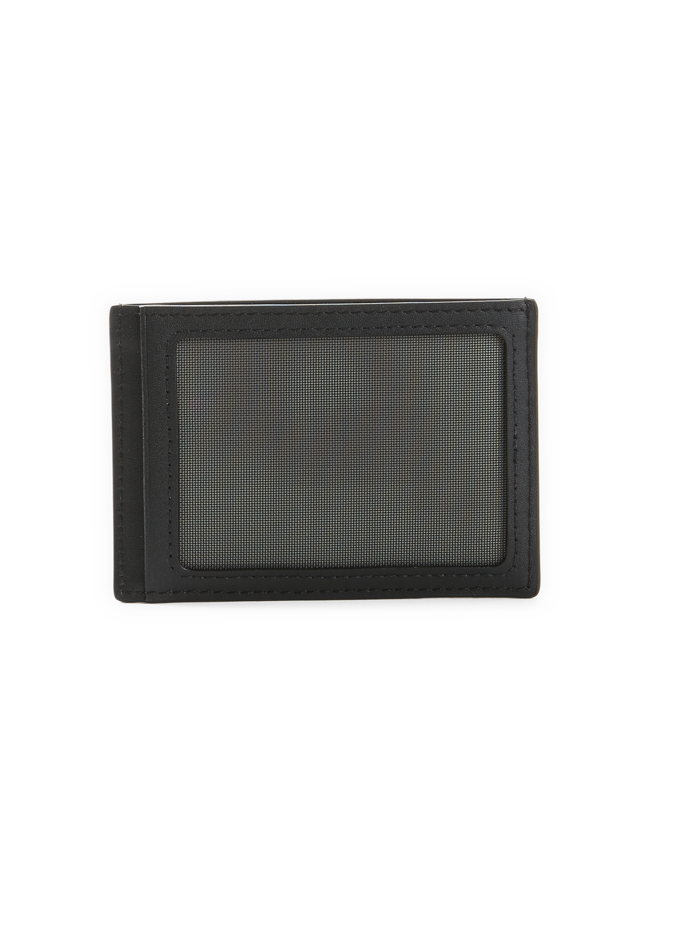 Set portefeuille et porte-cartes en cuir LACOSTE Noir