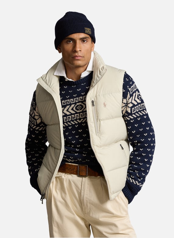 Doudoune sans manches Beige