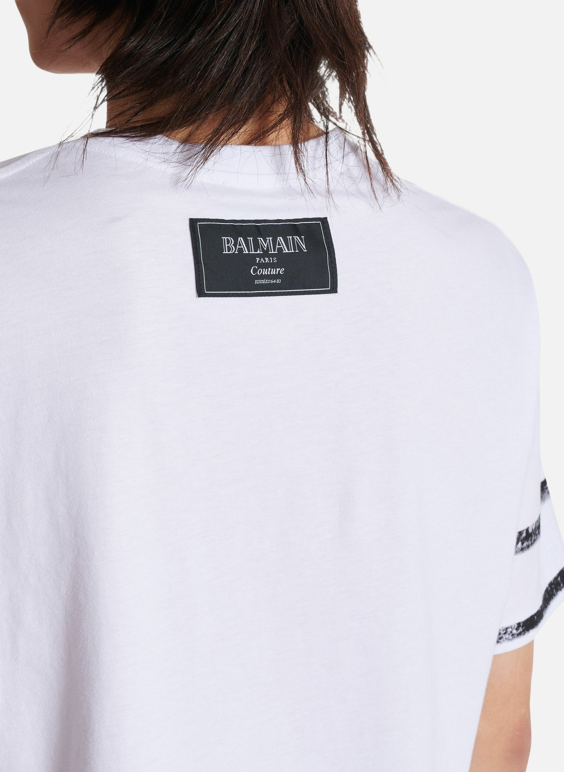 T-shirt imprimé « lettre d'amour » BALMAIN Blanc