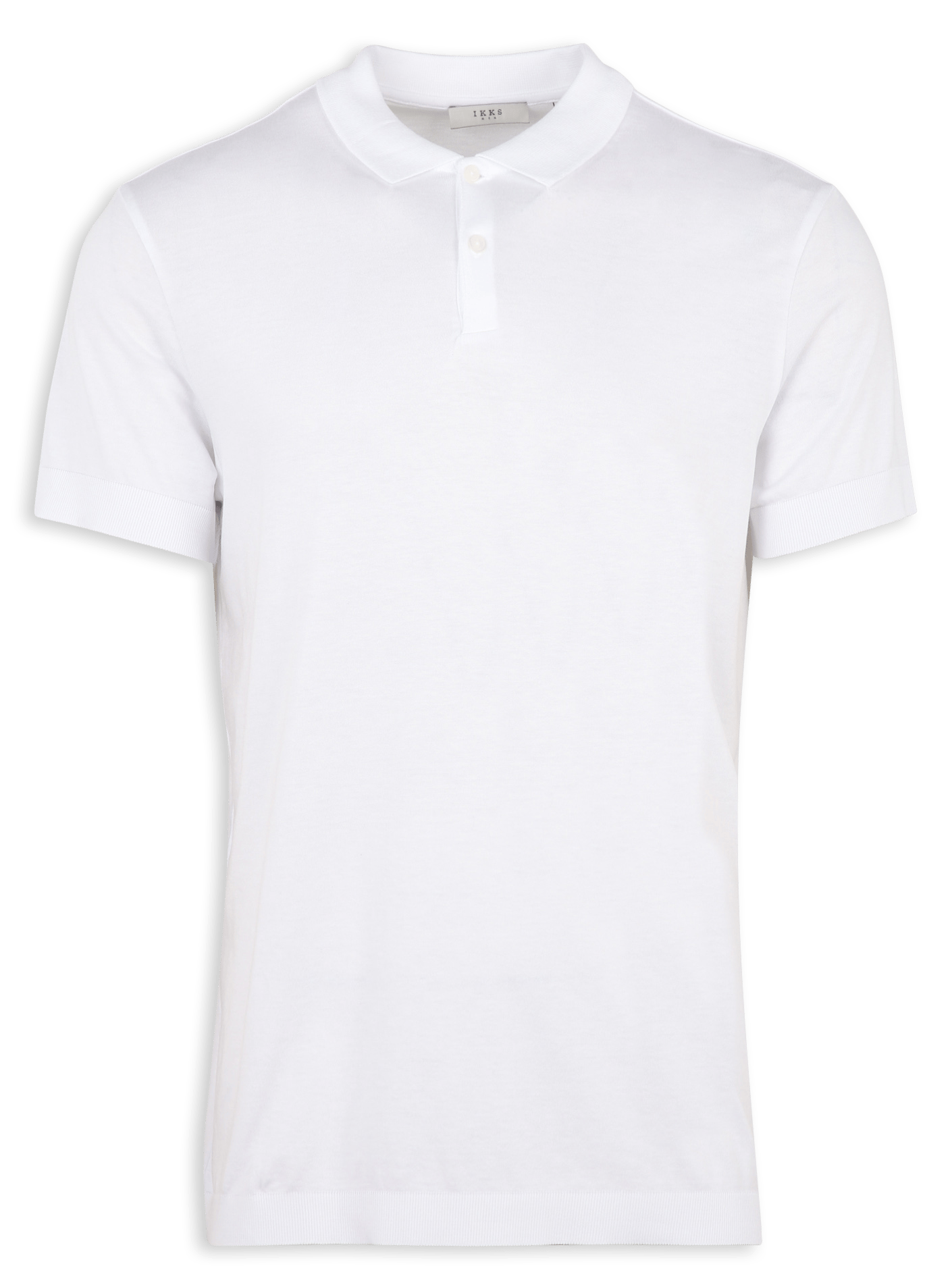 Polo regular-fit en coton mélangé Blanc