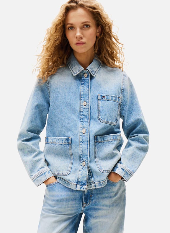 Veste en denim de coton Bleu by TOMMY HILFIGER TOMMY HILFIGER Veste en denim de coton Bleu