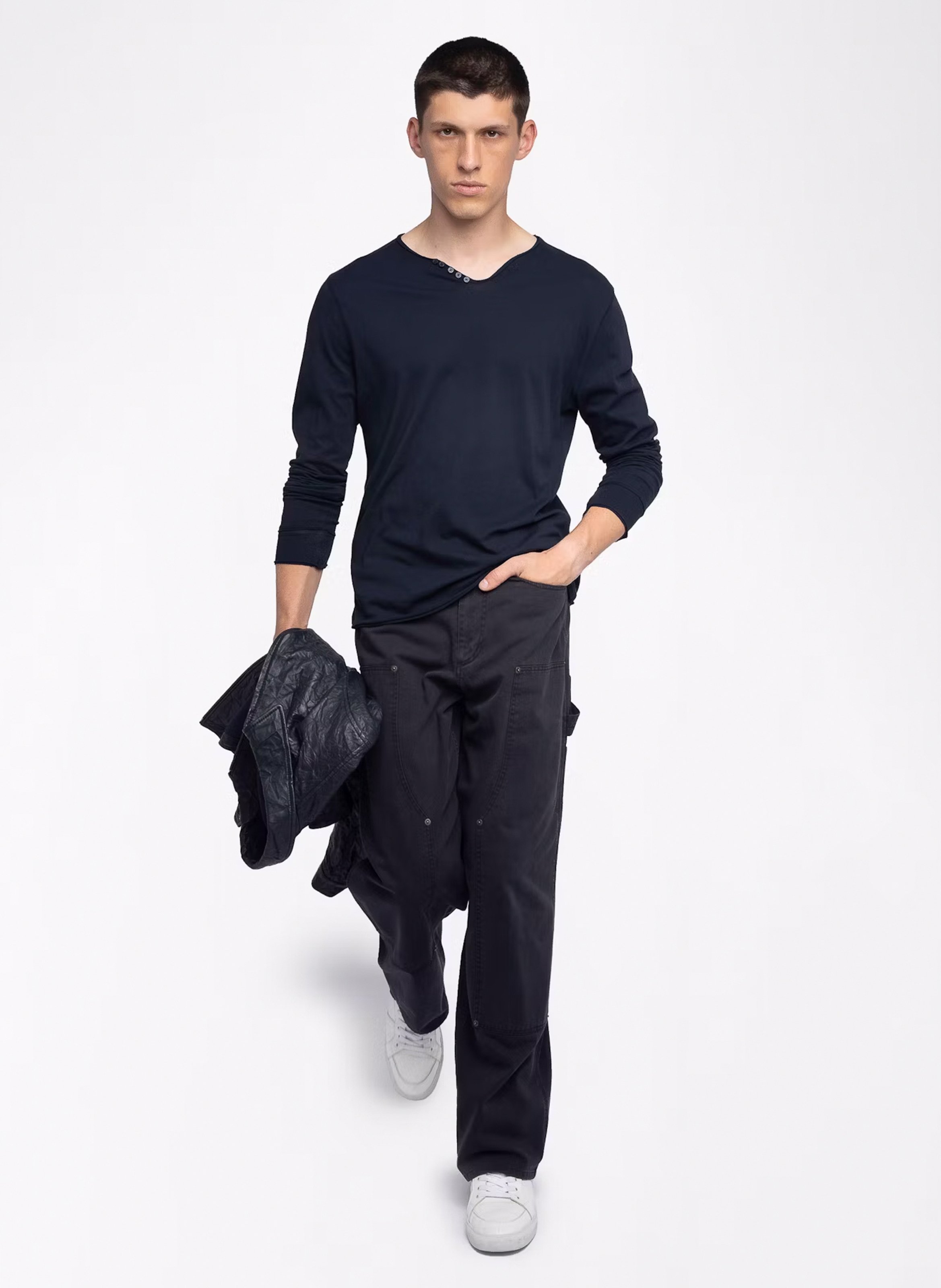 Tee-shirt droit en coton monastir ZADIG&VOLTAIRE Bleu