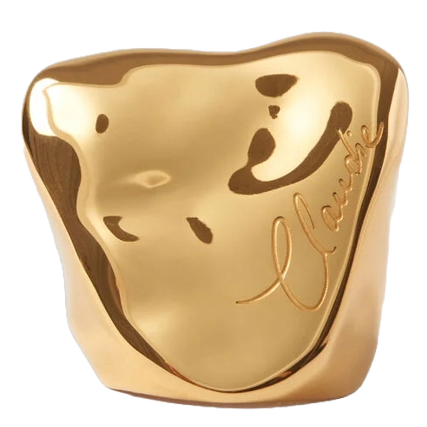 Bague en acier CLAUDIE PIERLOT Doré