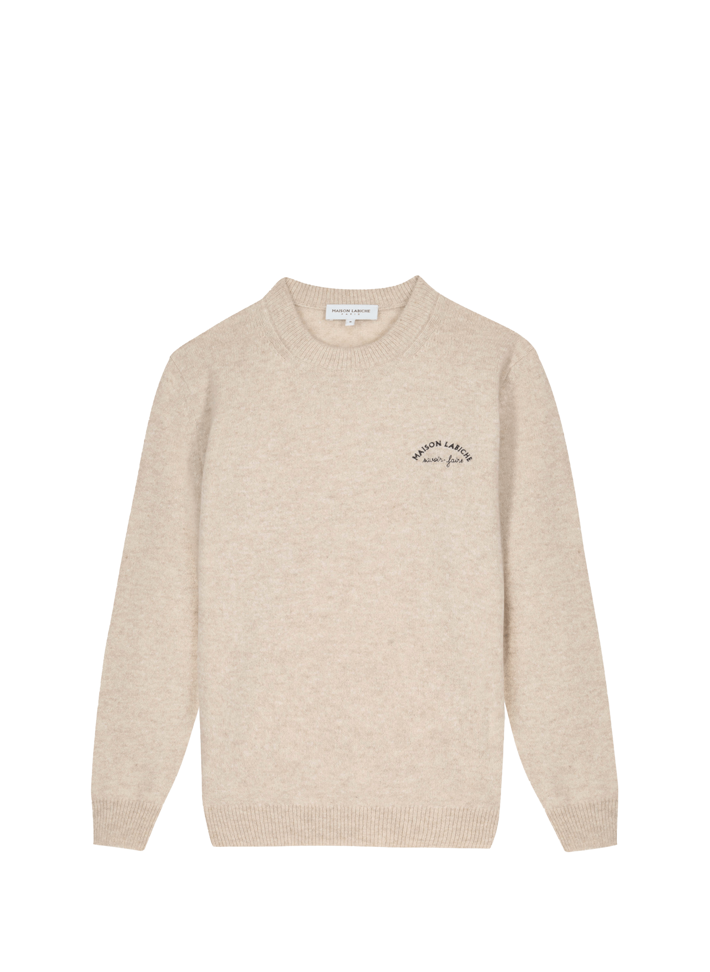 Virgin wool zip-neck sweater MAISON LABICHE Beige