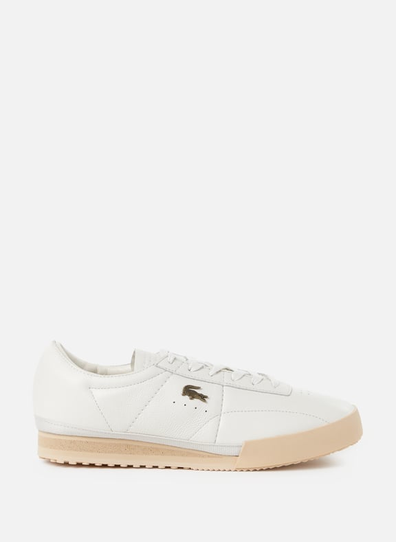 Plain leather mixed sneakers LACOSTE Plain leather mixed sneakers LACOSTE