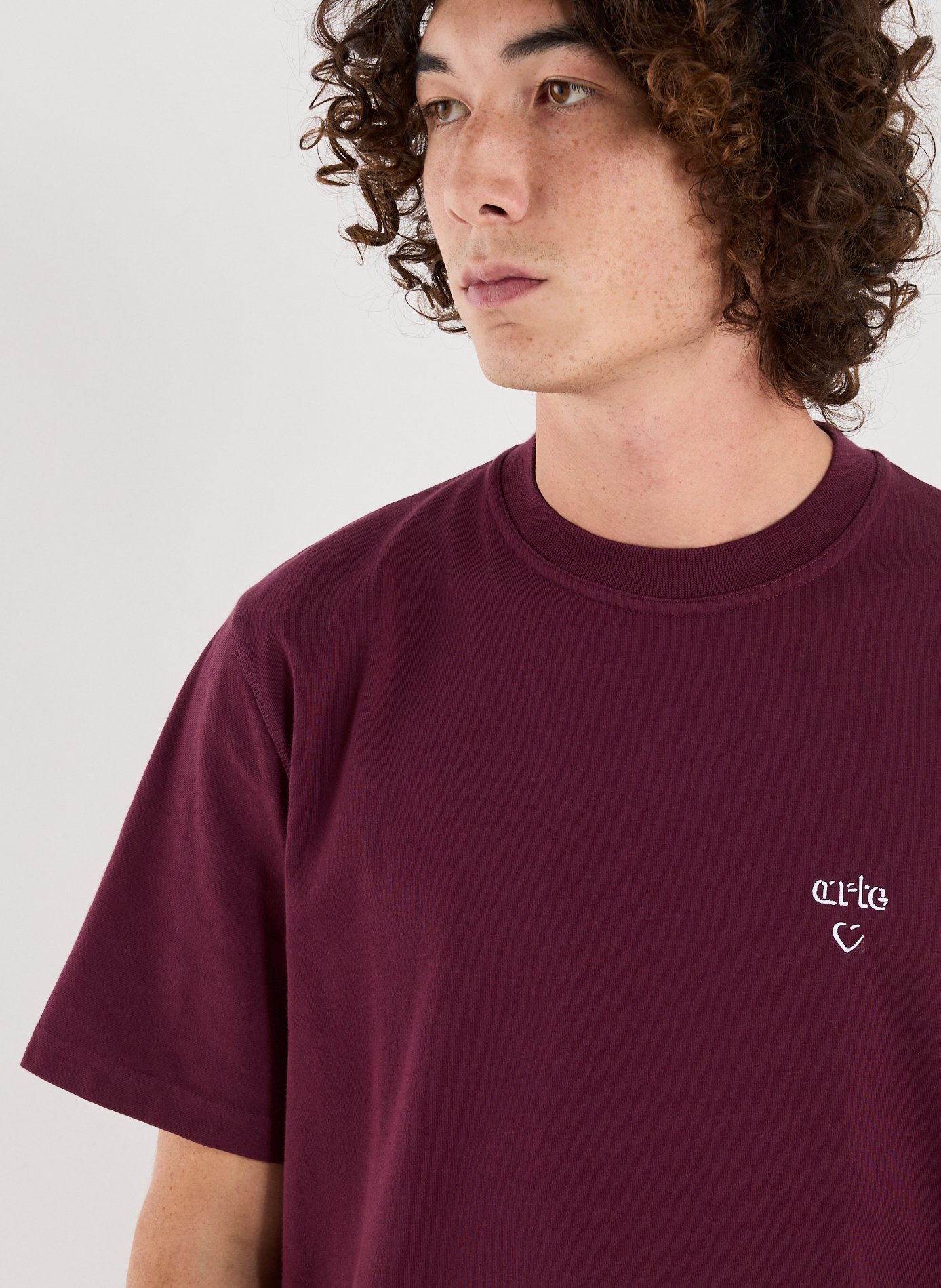 Straight embroidered cotton t-shirt ARTE ANTWERP Red