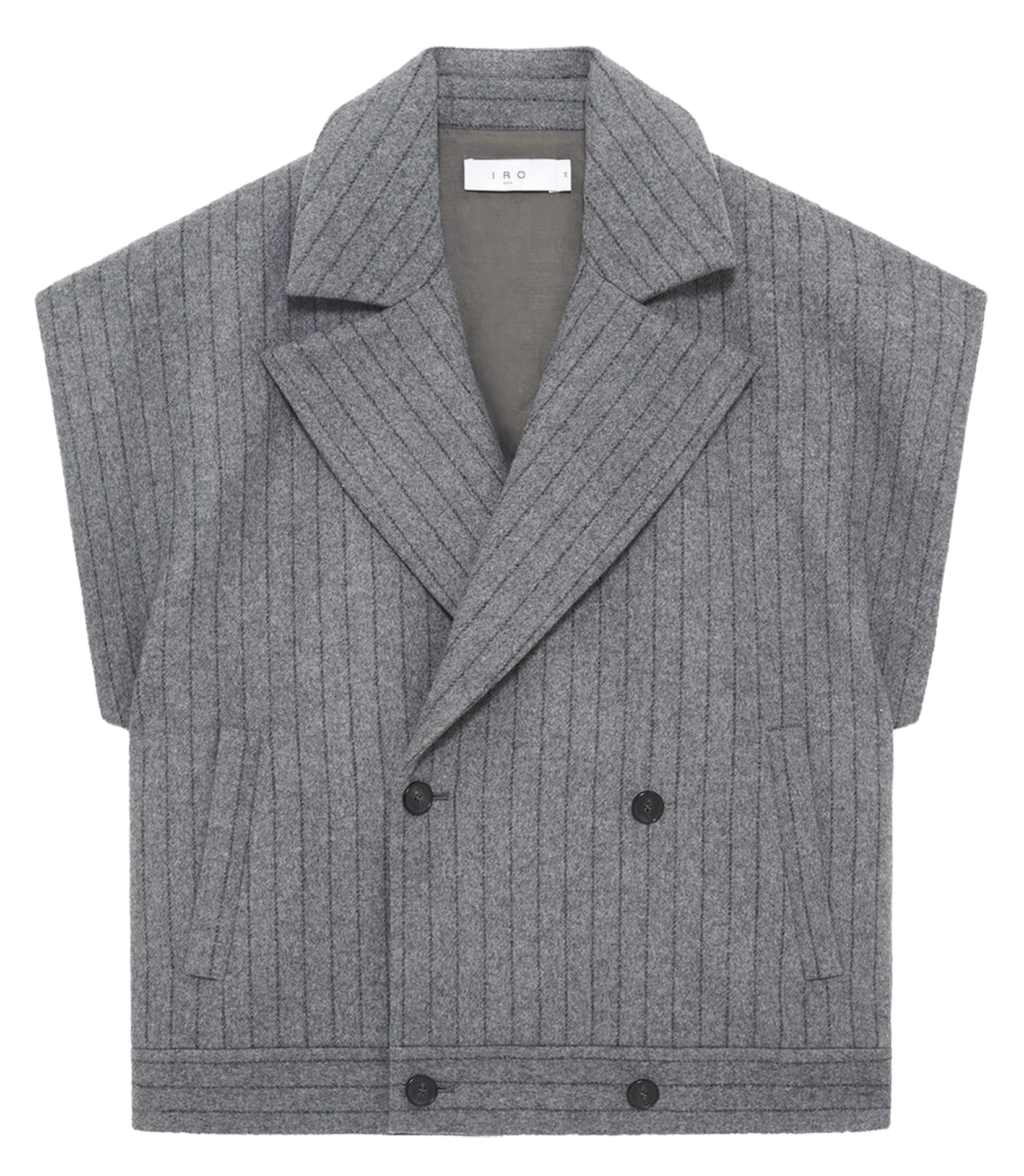 Veste col tailleur en laine mélangée nestia IRO Gris