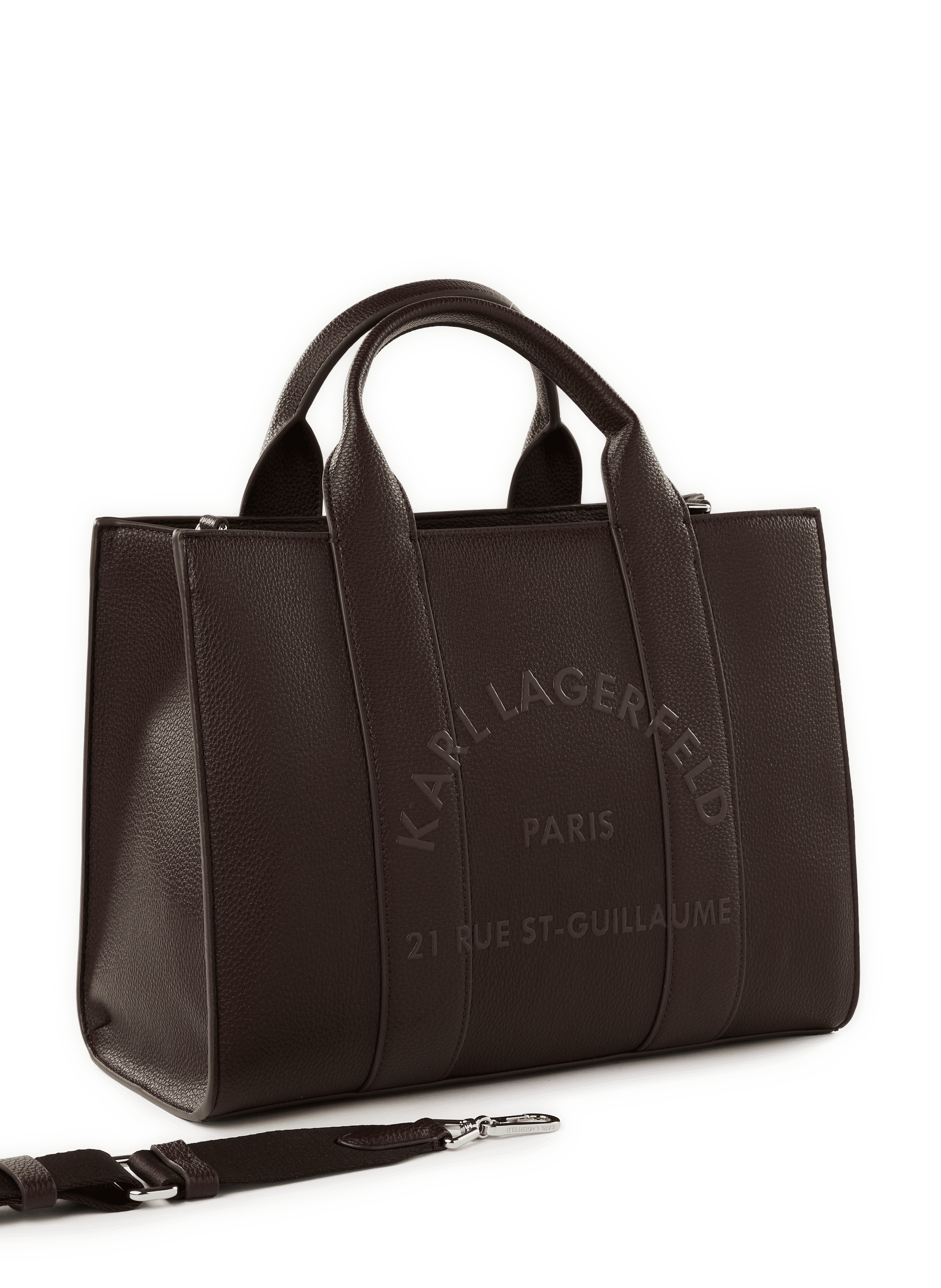 Sac à main double anse KARL LAGERFELD Marron