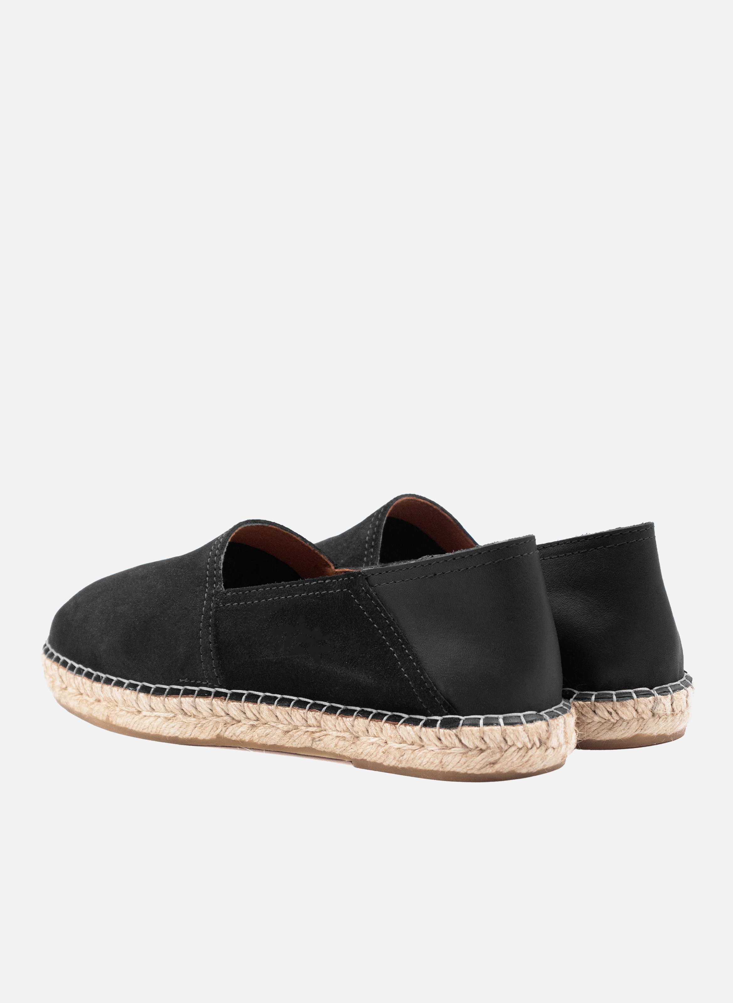 Espadrilles homme cuir daim JULES & JENN Noir