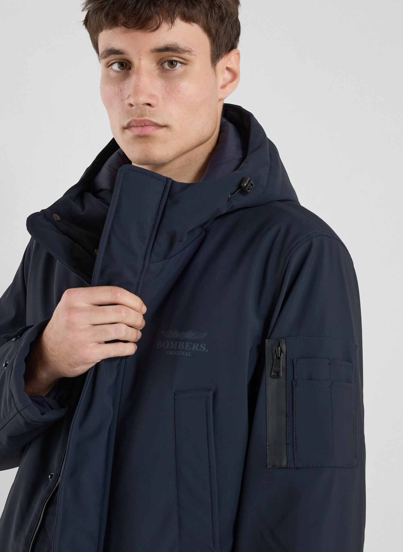 Parka Golfield mi-longue BOMBERS ORIGINAL Bleu