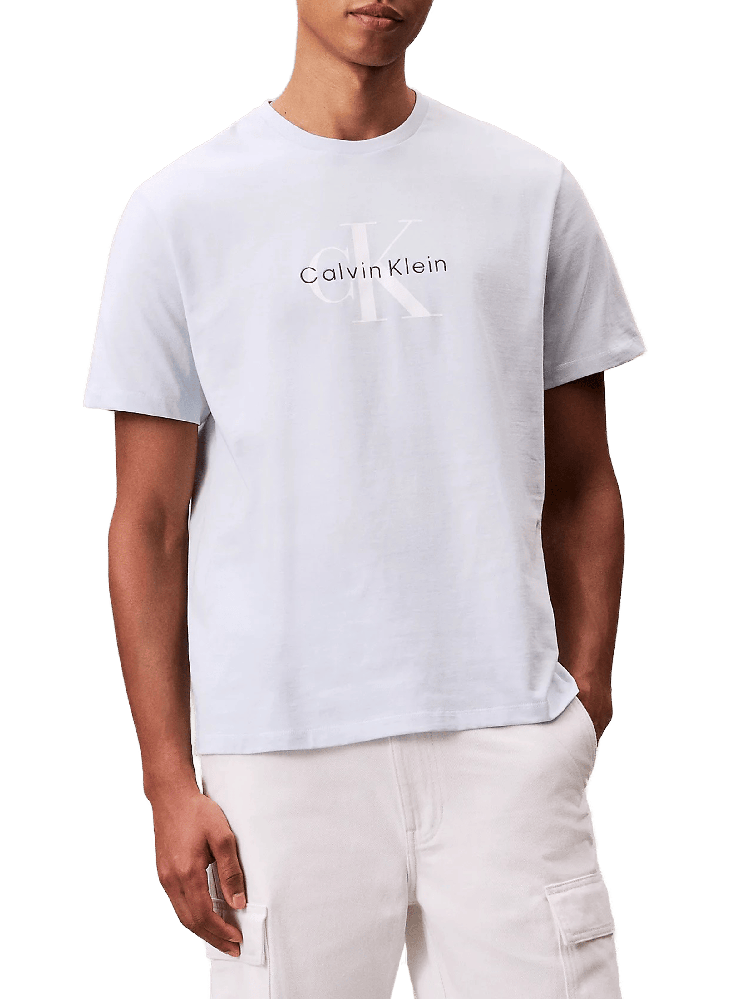 CALVIN KLEIN Cotton Logo T-shirt Blue